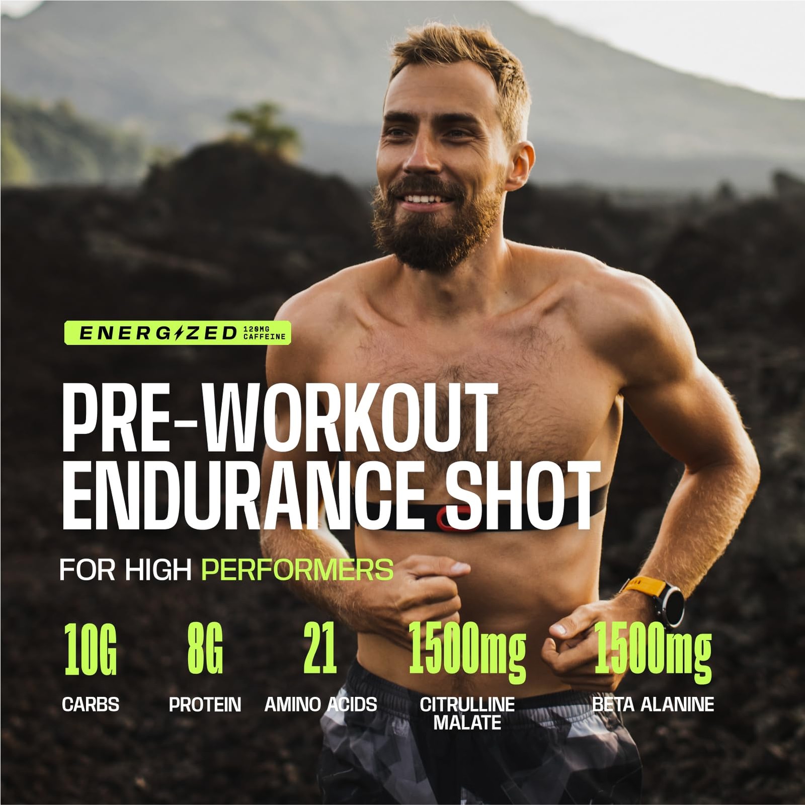 Ultra Energy Gel & Energized Pre Workout Shot with 120mg Caffeine, 1500mg Bet…