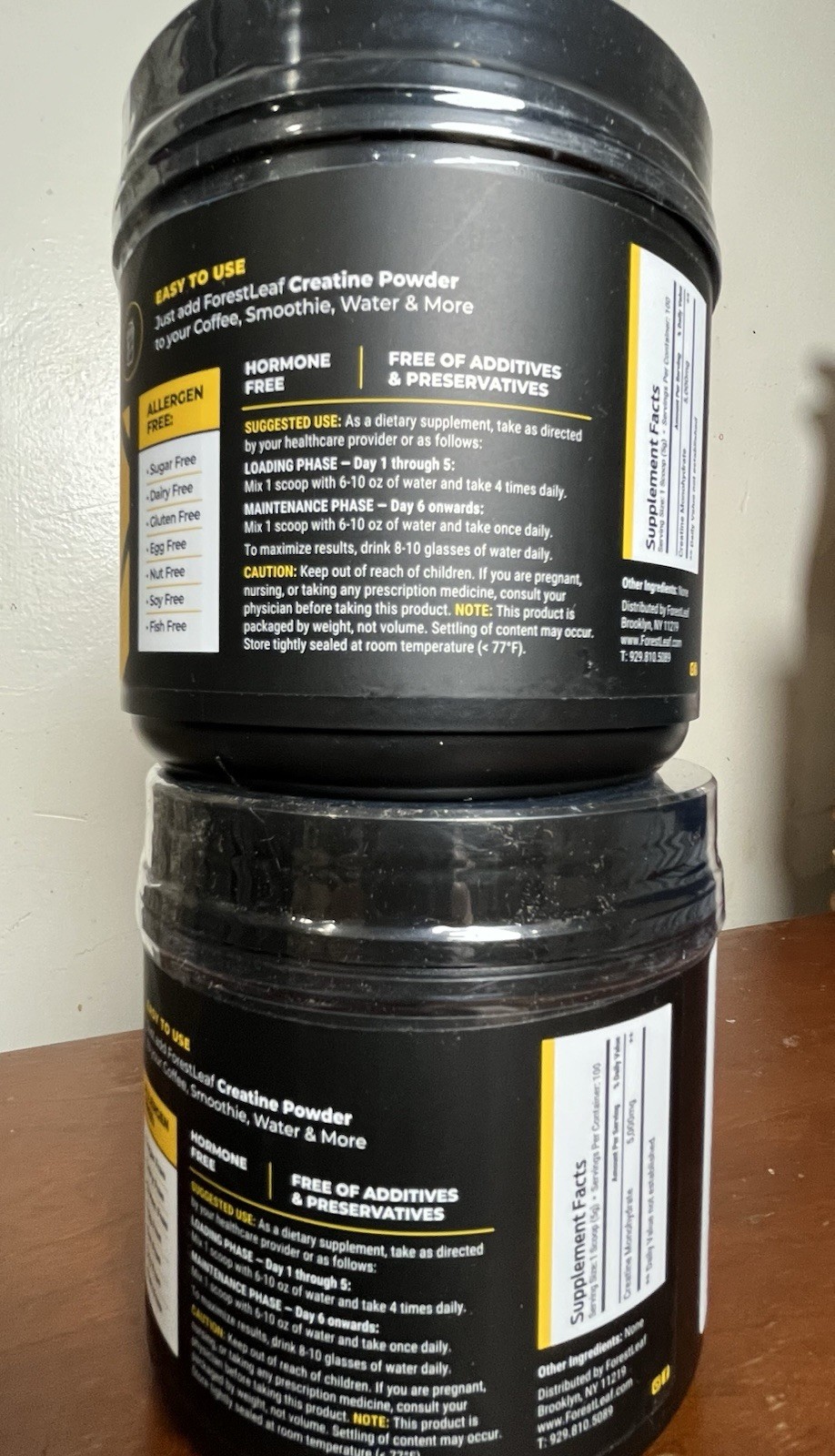 ForestLeaf Creatine Monohydrate 500g Micronized Powder 5g Per Serving 100 Servin