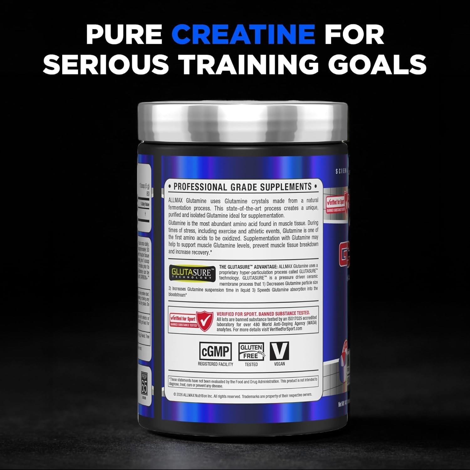 Pure Micronized Creatine Monohydrate Powder – Unflavored Supplement, 400g