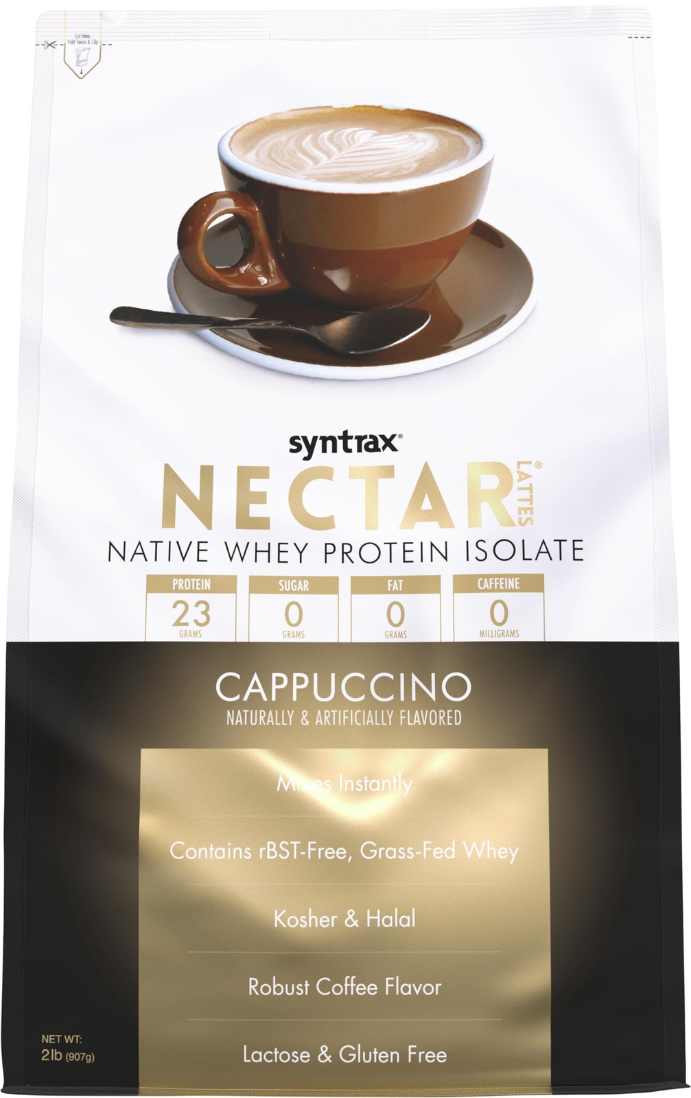 Syntrax Nutrition Nectar Lattes, 100% Whey Protein Isolate Powder, Cappuccino…