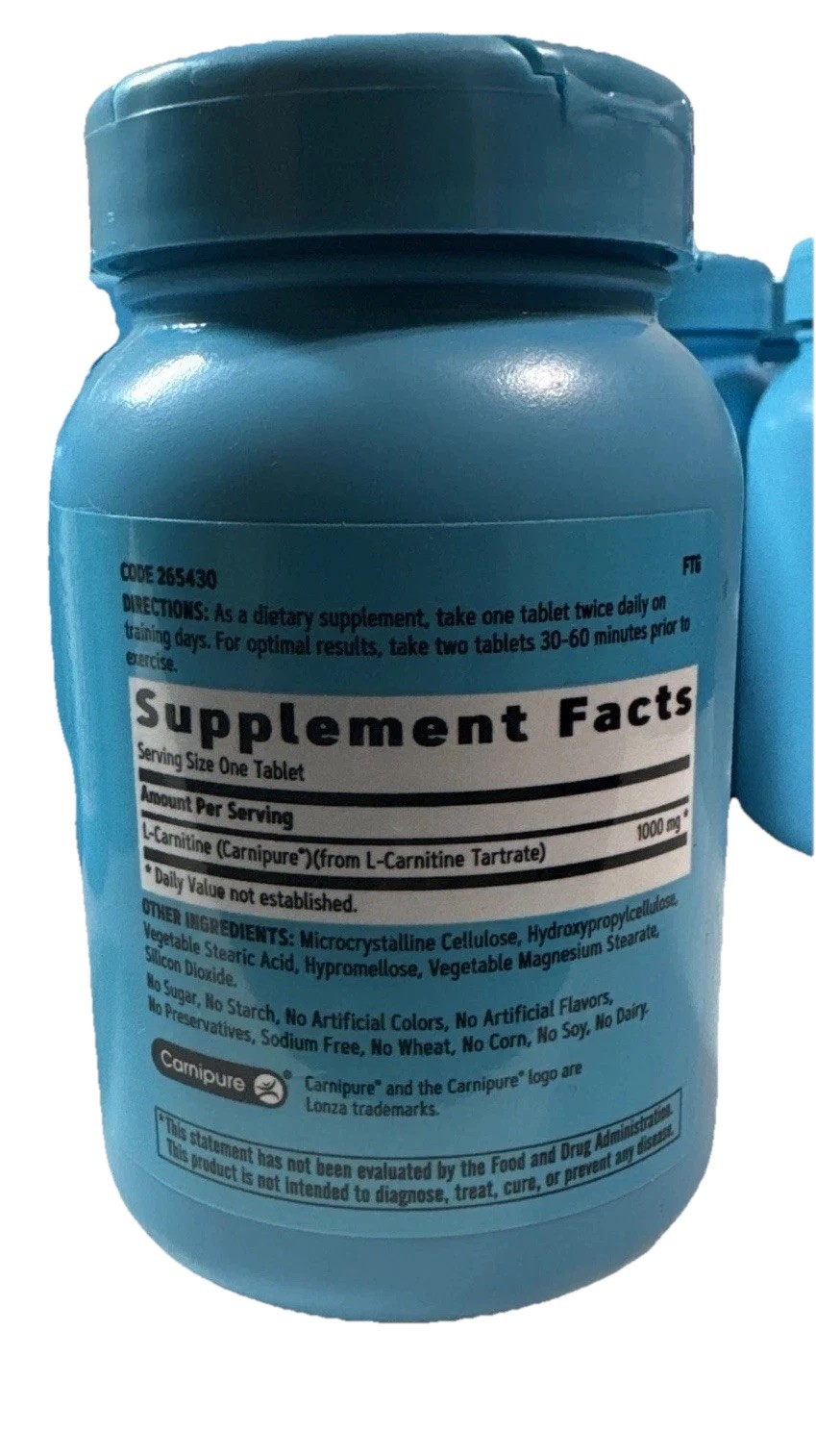 GNC Total Lean L-Carnitine 1000mg 60 Tablets Lean Muscles Exp. 03/2028