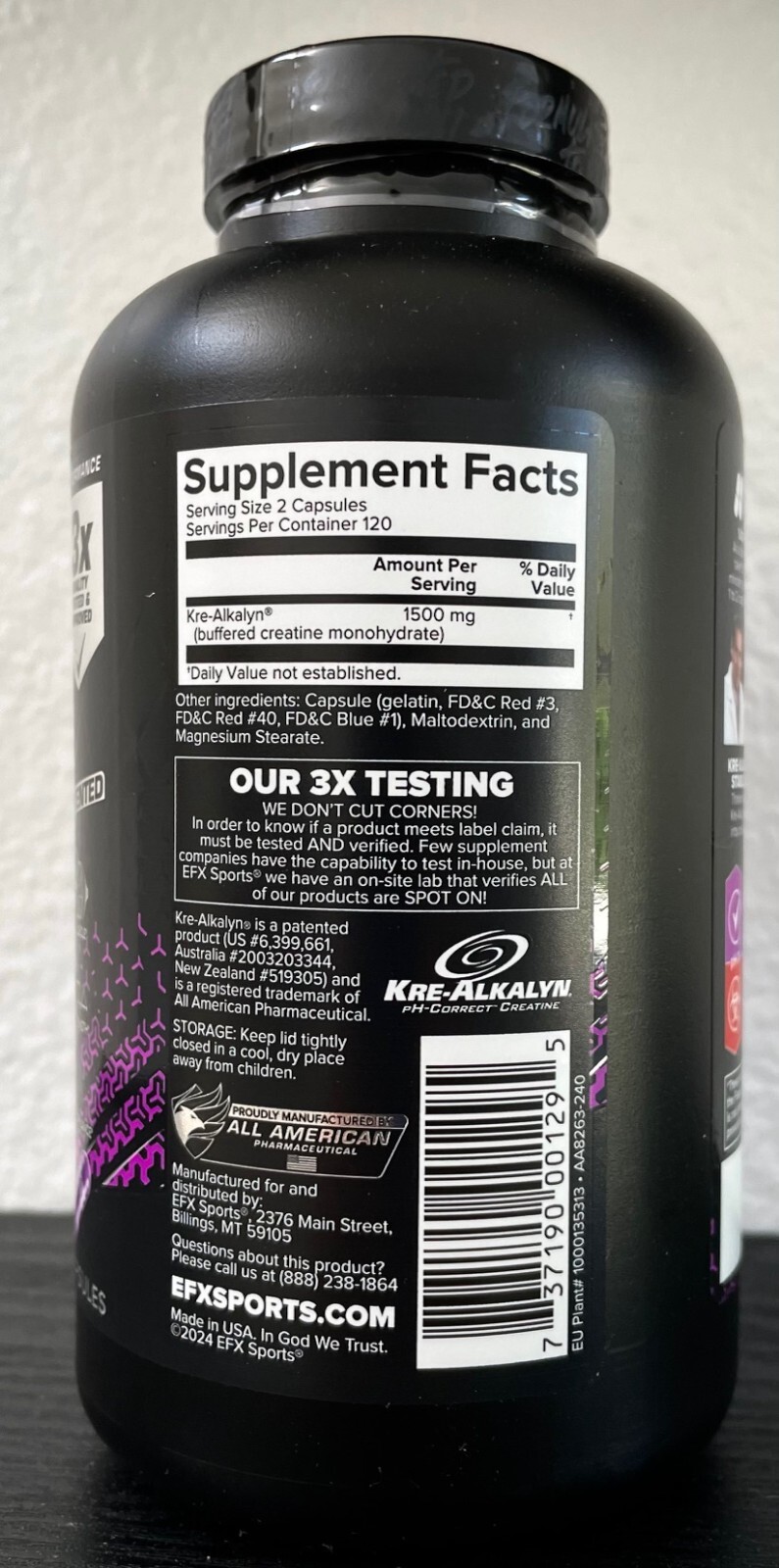 All American EFX Sports KRE-ALKALYN EFX 120 / 240 Capsules