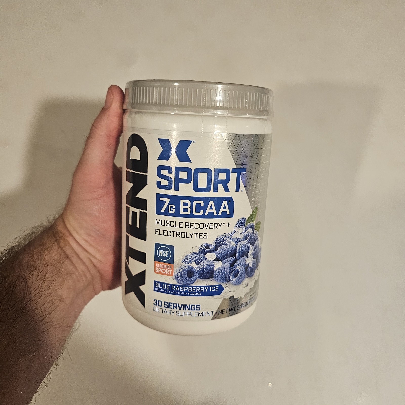 Xtend Sport BCAA Nutrition Powder – Blue Raspberry Ice – 12.2 oz