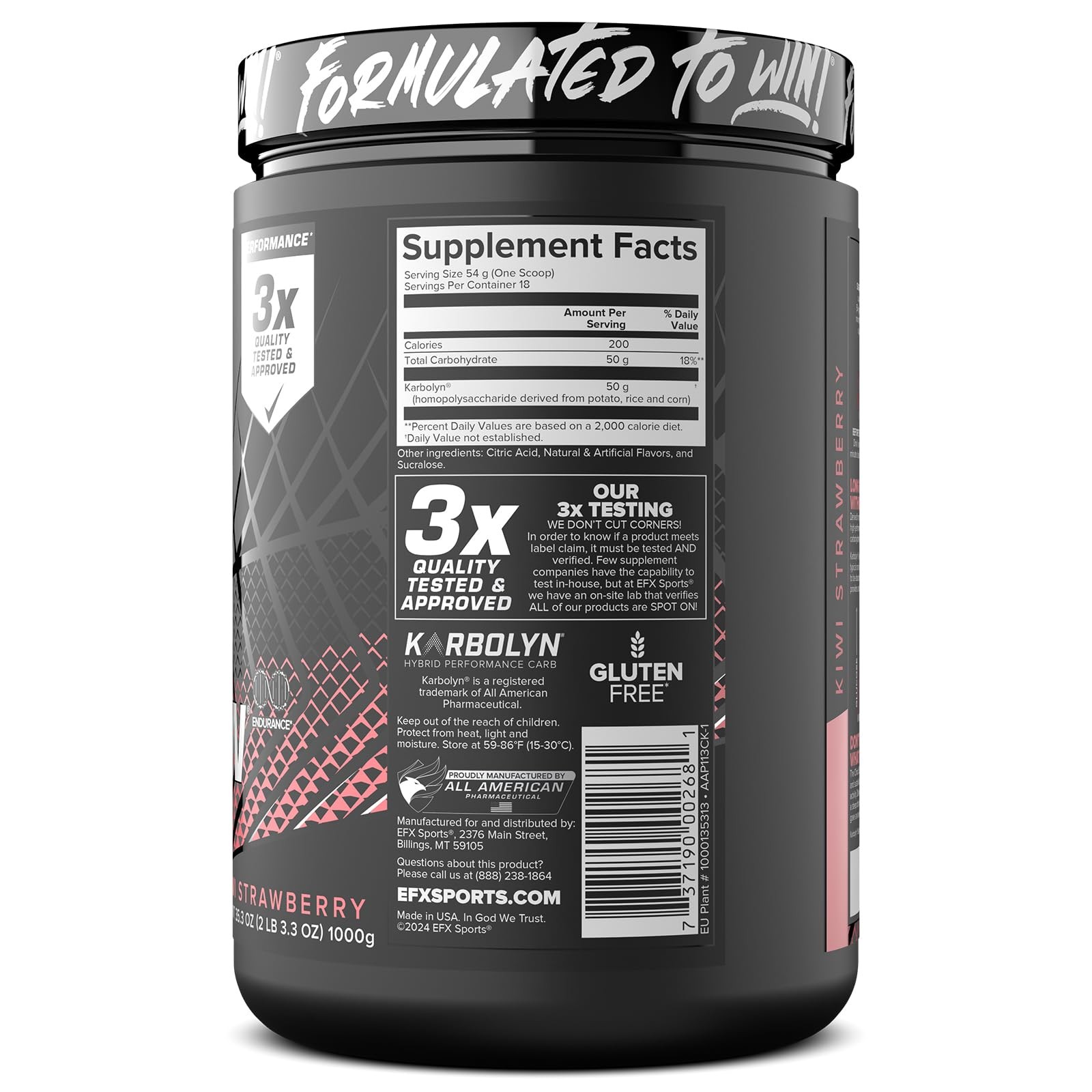 EFX Sports Karbolyn Fuel | FastAbsorbing Carbohydrate Powder | Carb Load, Sus…