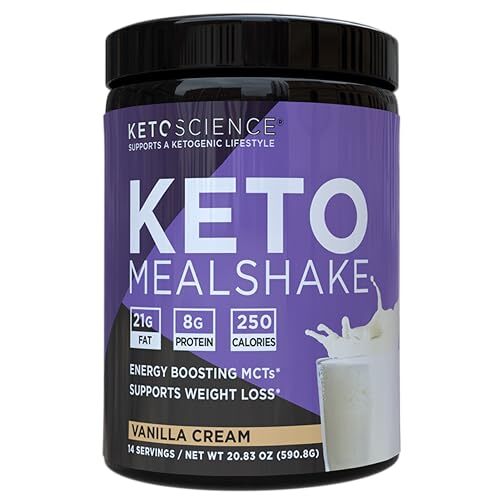 KetoScience Vanilla Meal Replacement Shake 20.7 Ounces 21g Healthy Fats