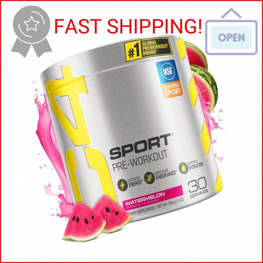Cellucor C4 Sport Pre Workout Powder Watermelon – NSF Certified for Sport + Prew