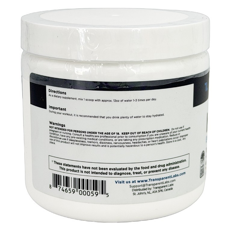 Transparent Labs Hydrate Electrolyte Formula Peach Mango 0.69 lbs – 40 Servings