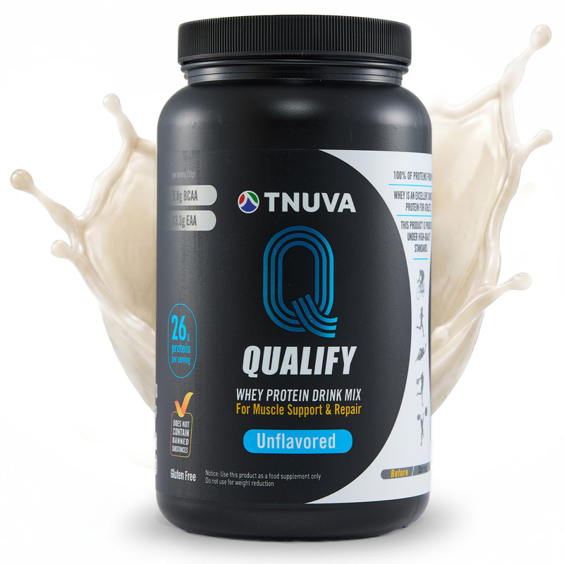 Qualify Unflavored Whey Protein Powder. 25G Protein Shake For Post Workout