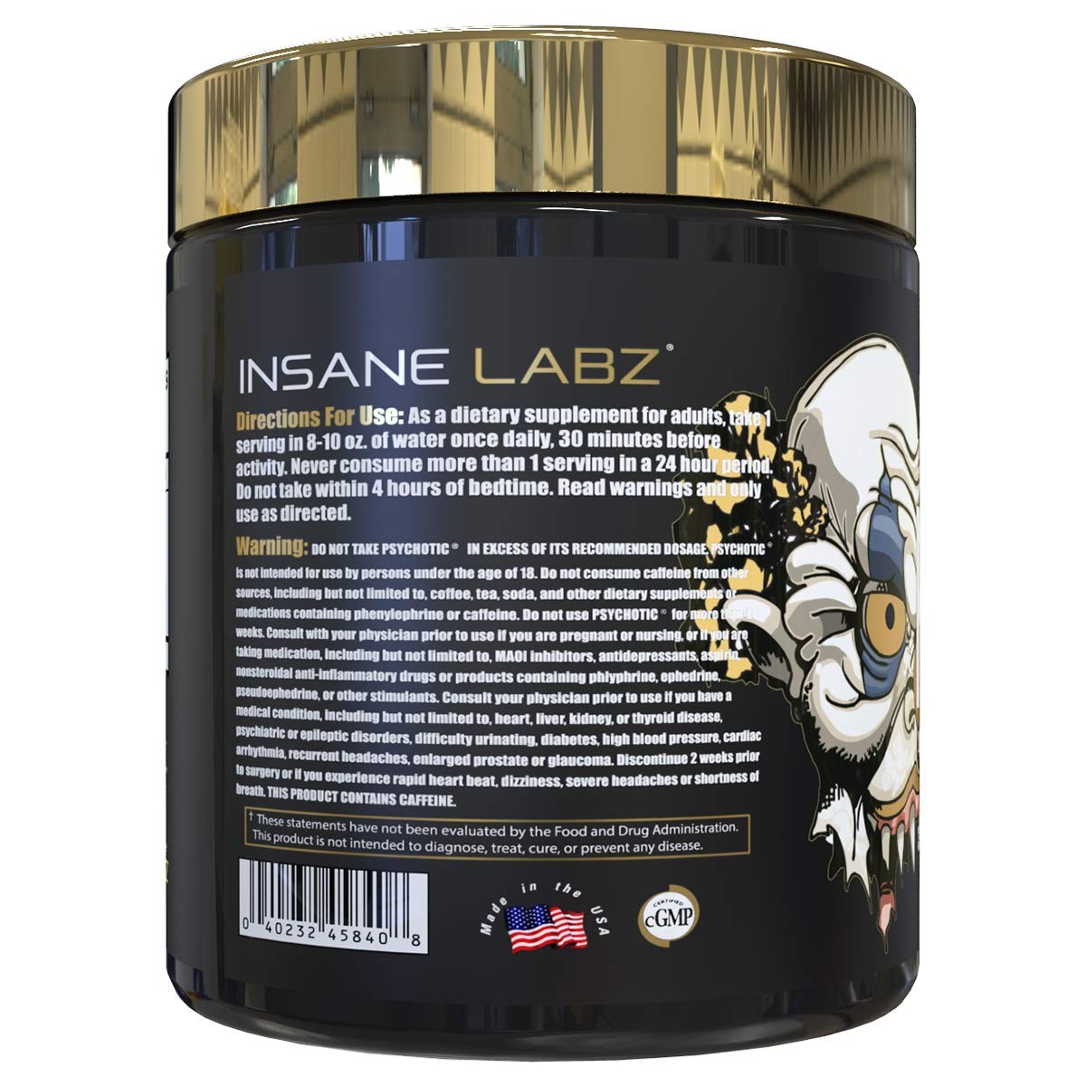 GOLD Pre Workout Supplement Blue Punch Flavor 35 Servings Energy Focus Pumps