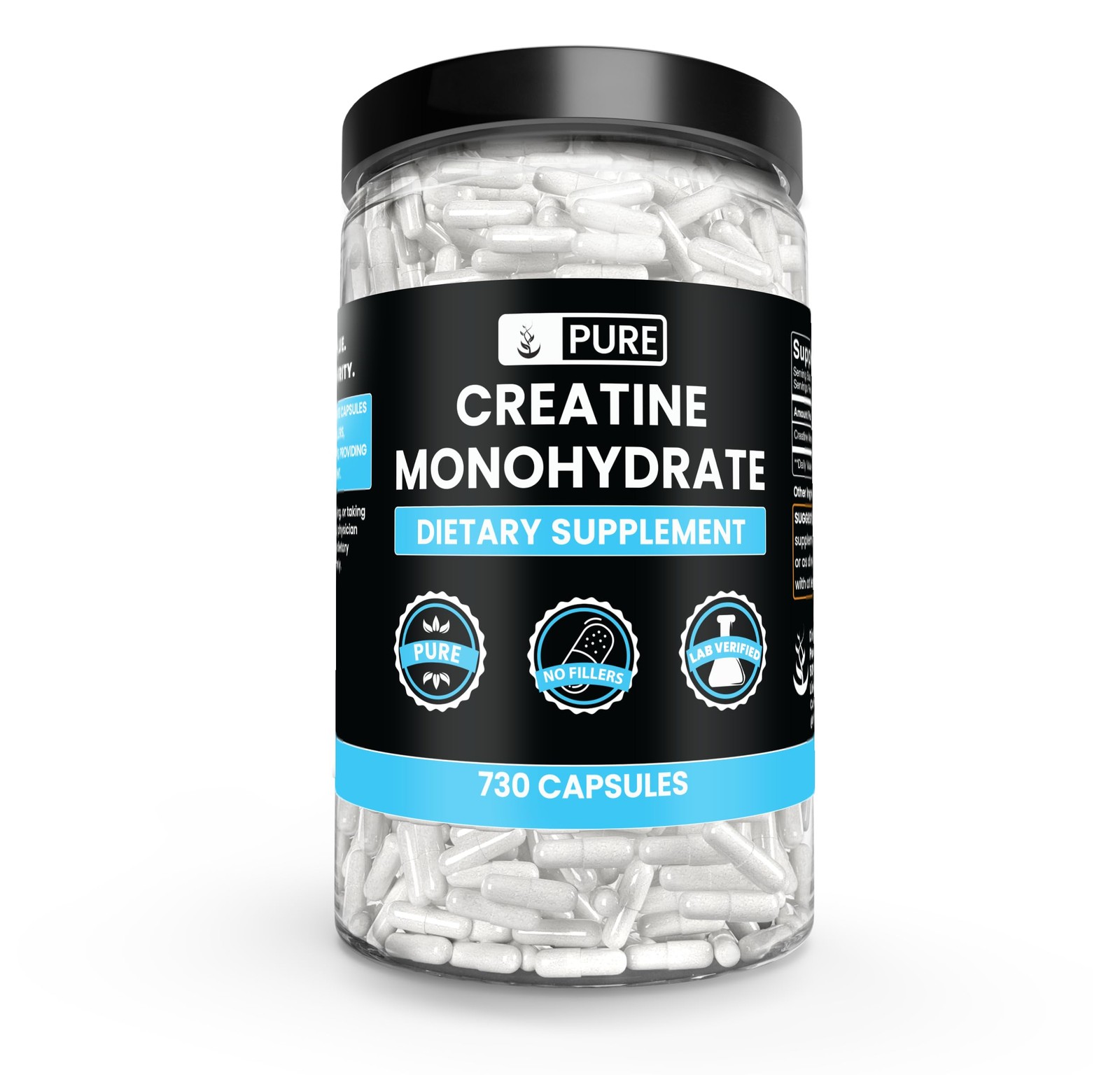 Pure Original Ingredients Creatine Monohydrate (730 Capsules) No Magnesium Or…