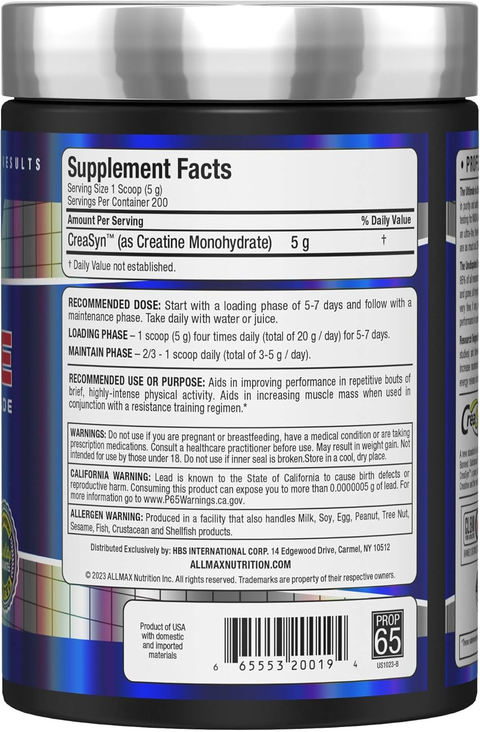 Nutrition Creatine Monohydrate – Improves Performance & Training Intensity – …