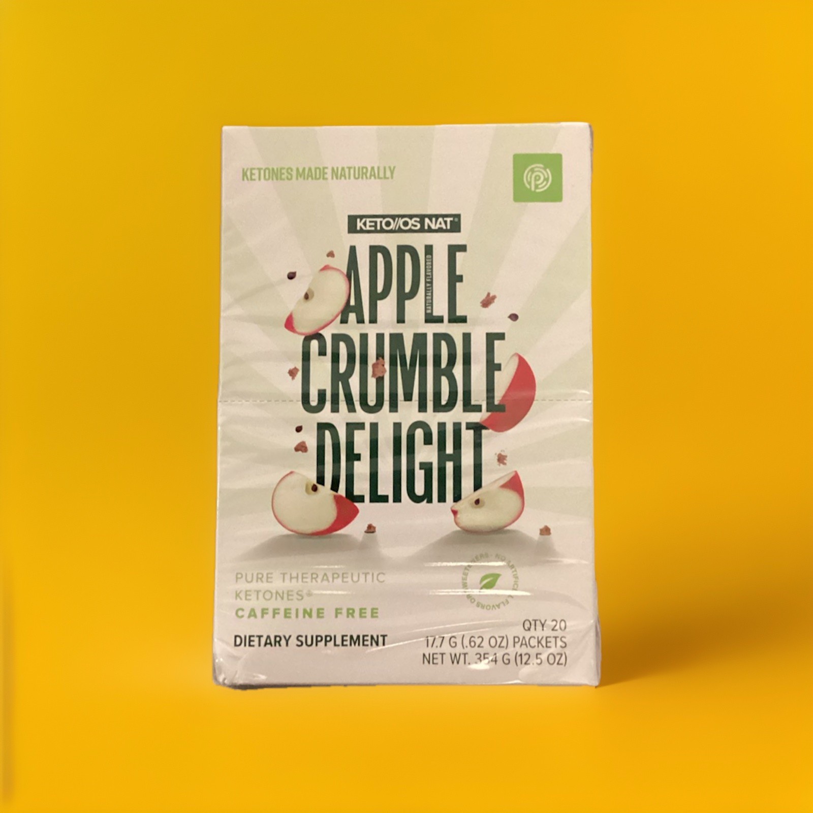 🔥Pruvit Ketones Keto OS Nat APPLE CRUMBLE DELIGHT CAFFEINE FREE 20Pk EXP:04/27