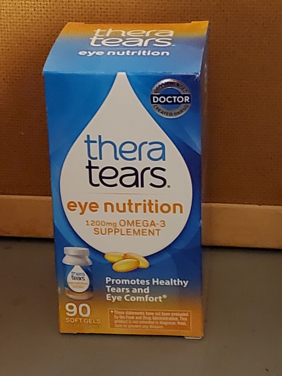 (BB 09/27) TheraTears 1200mg Omega 3 Eye Nutrition Supplement – 90 ct. NIB
