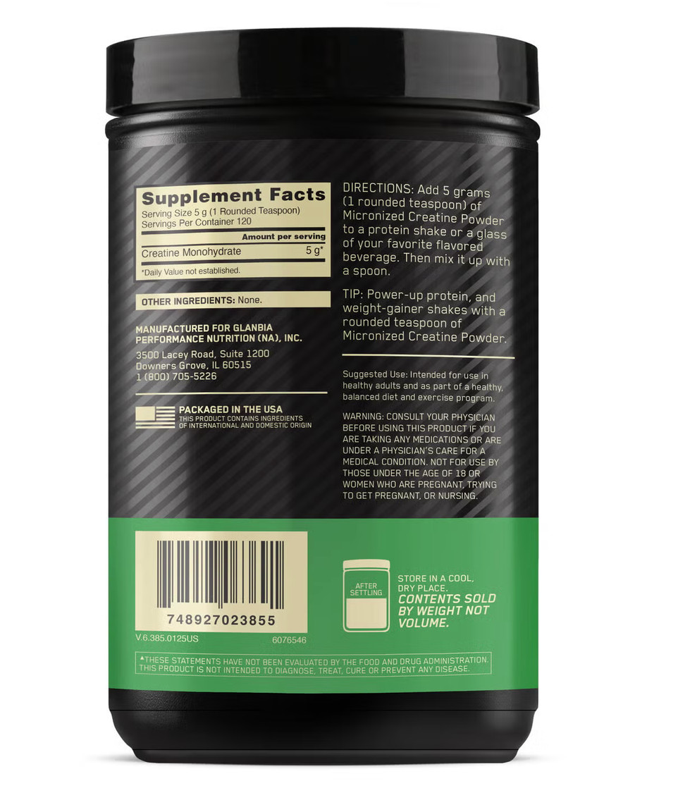 Optimum Nutrition Micronized Creatine Monohydrate