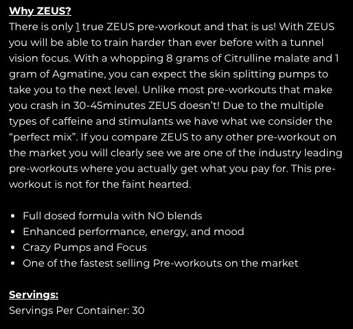 Storm Labs Zeus Pre Workout Supplement (30 Servings) – Sour Gummy