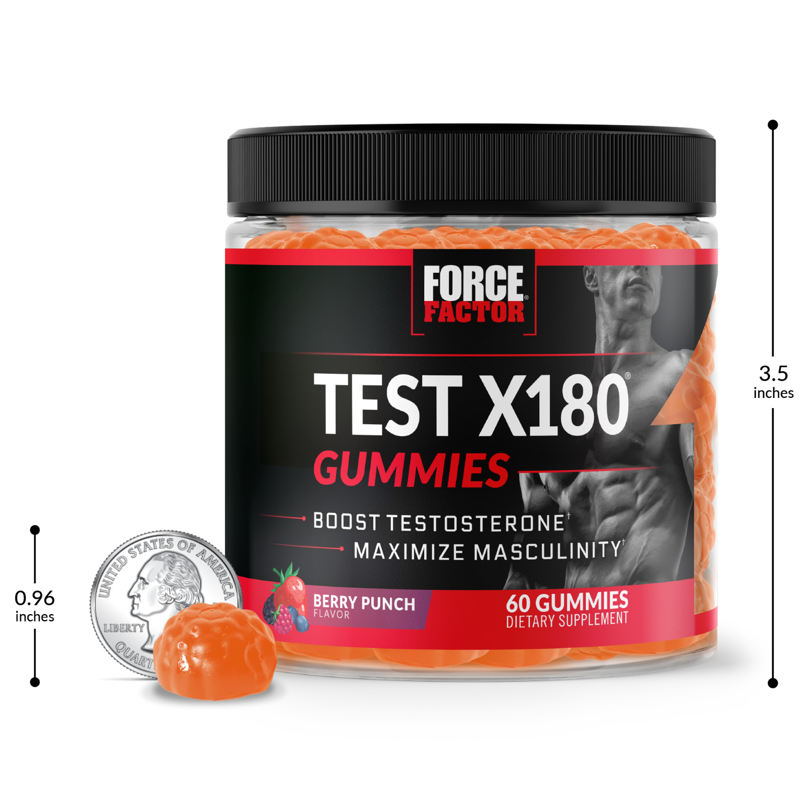 Force Factor Test X180 Gummies – Boost Testosterone & Maximize Masculinity