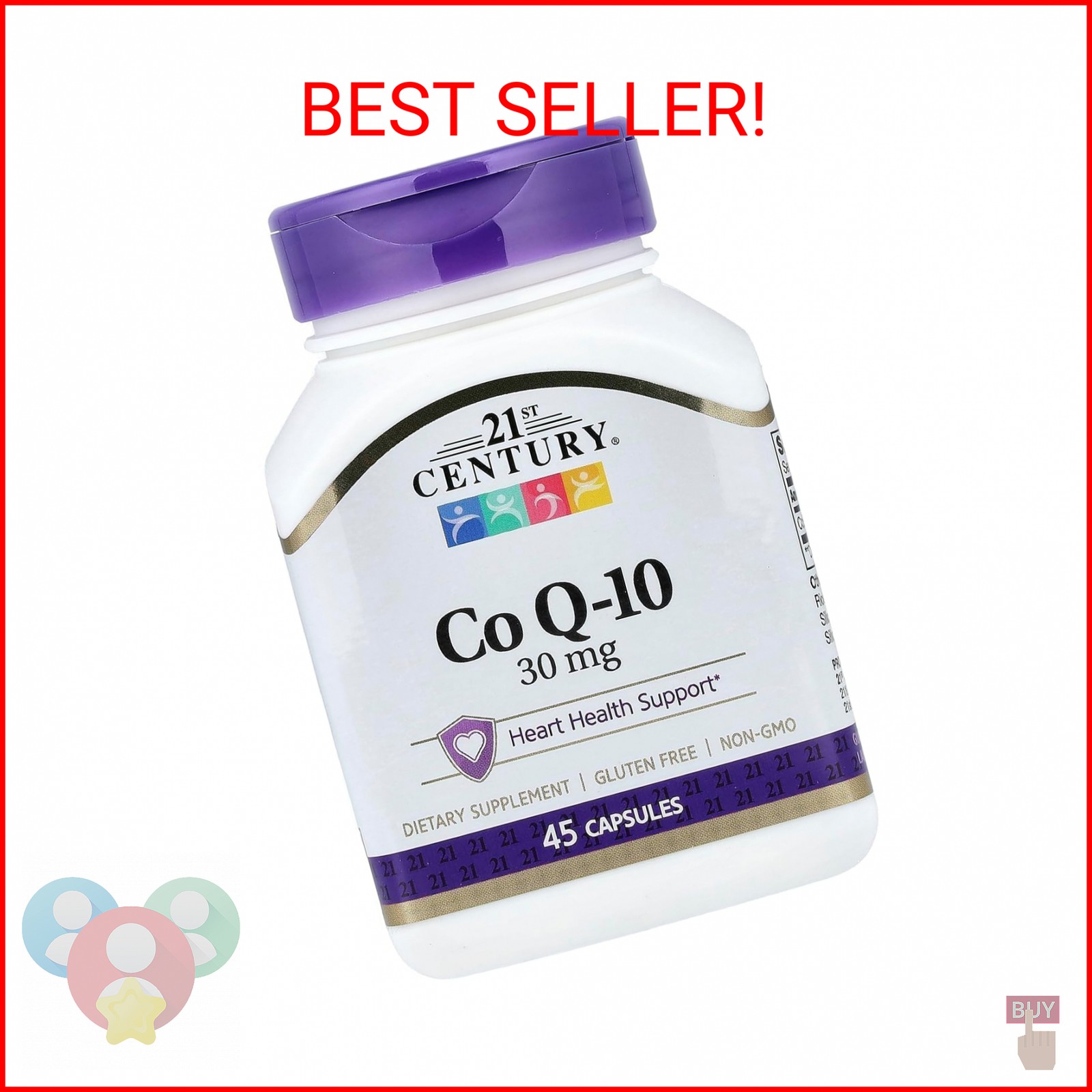 21st Century Co Q10 30 mg Capsules, 45 Count (21341)