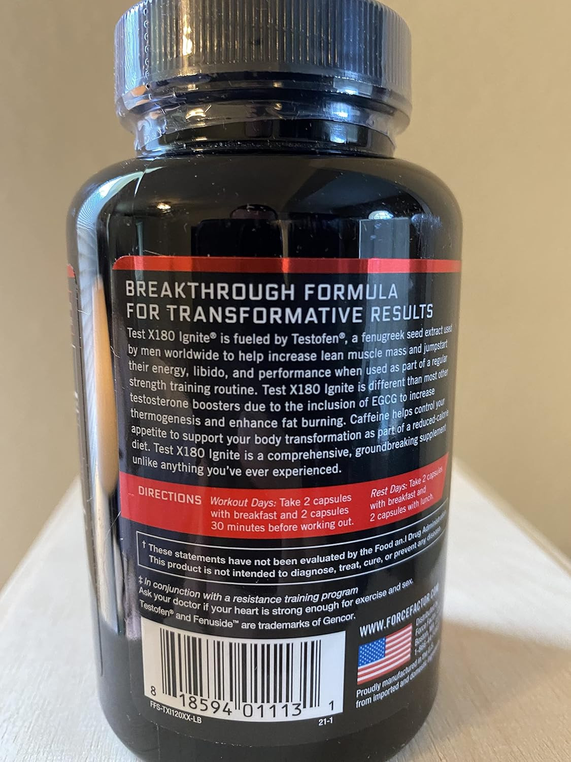 Test X180 Ignite 120Ct 2-Pack, 240 Count