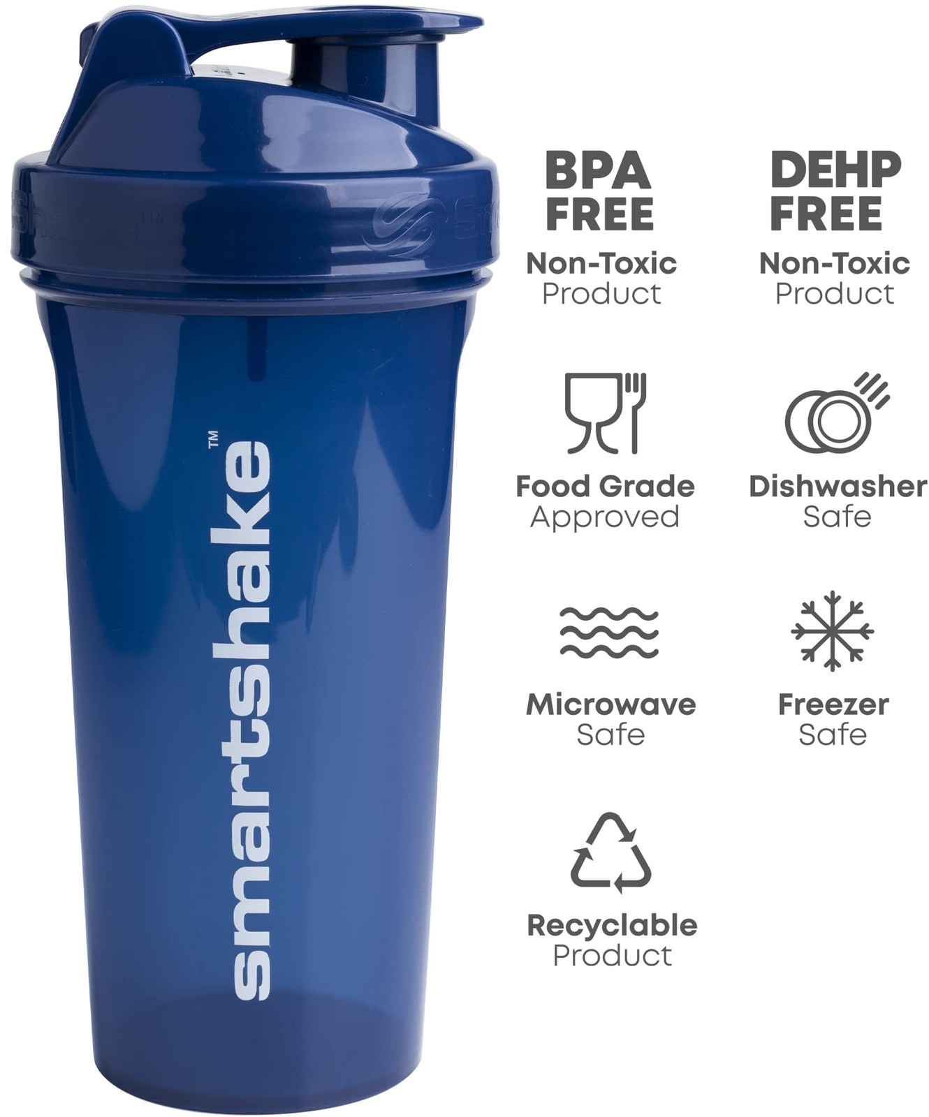 Smartshake Lite Protein Shaker Bottle 1000Ml Leakproof Gym Shaker Drink Bottle