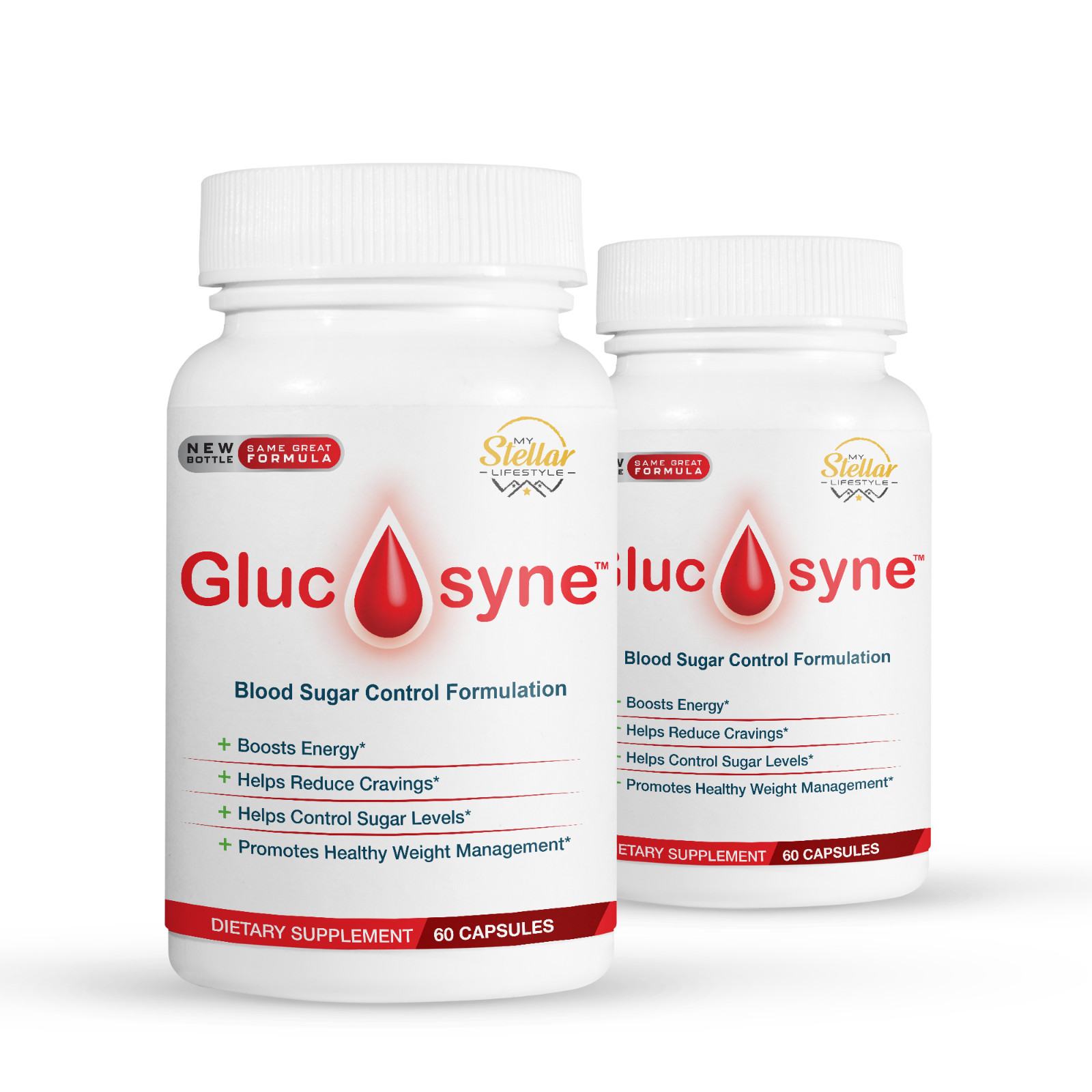 2 Pack Glucosyne, fórmula de control de azúcar en la sangre-60 Cápsulas x2