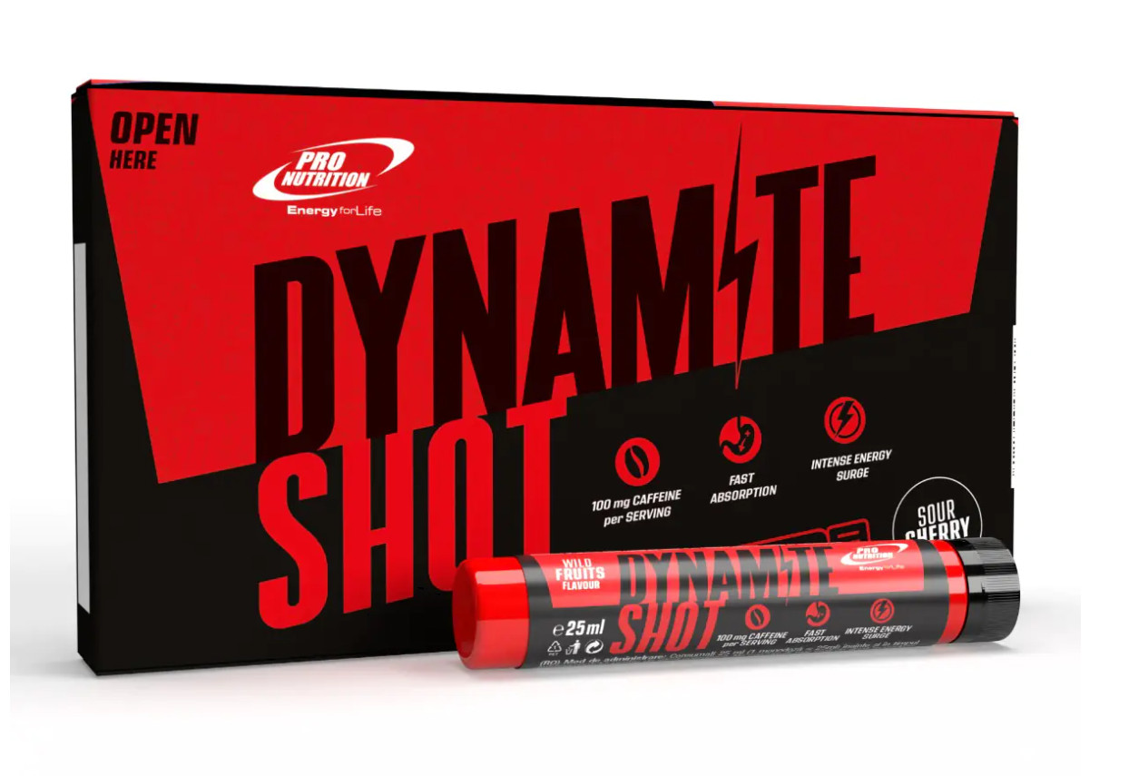 Dynamite Shot Pre Workout Energy Formula 10 x 25ml L-Carnitine Caffeine
