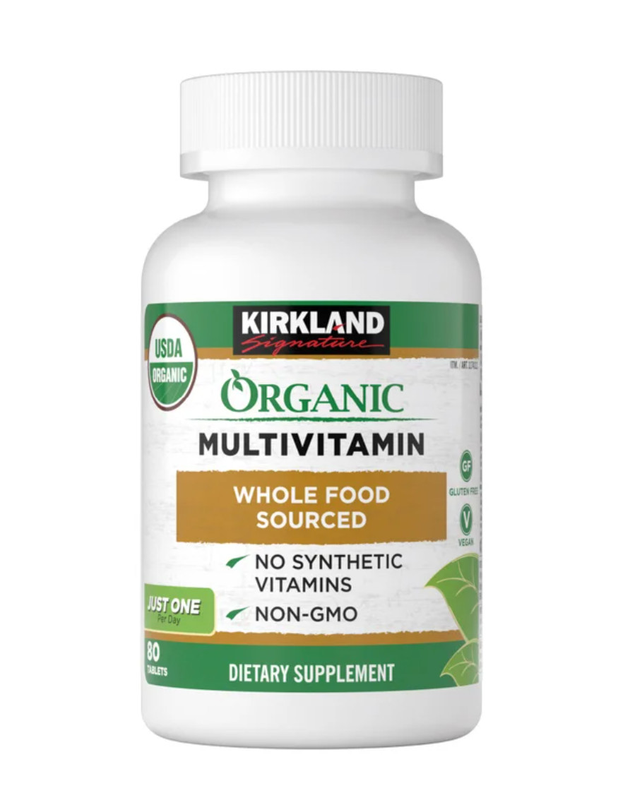 Kirkland Signature USDA Organic Multivitamin, 80 Tablets. EXP : 9/27