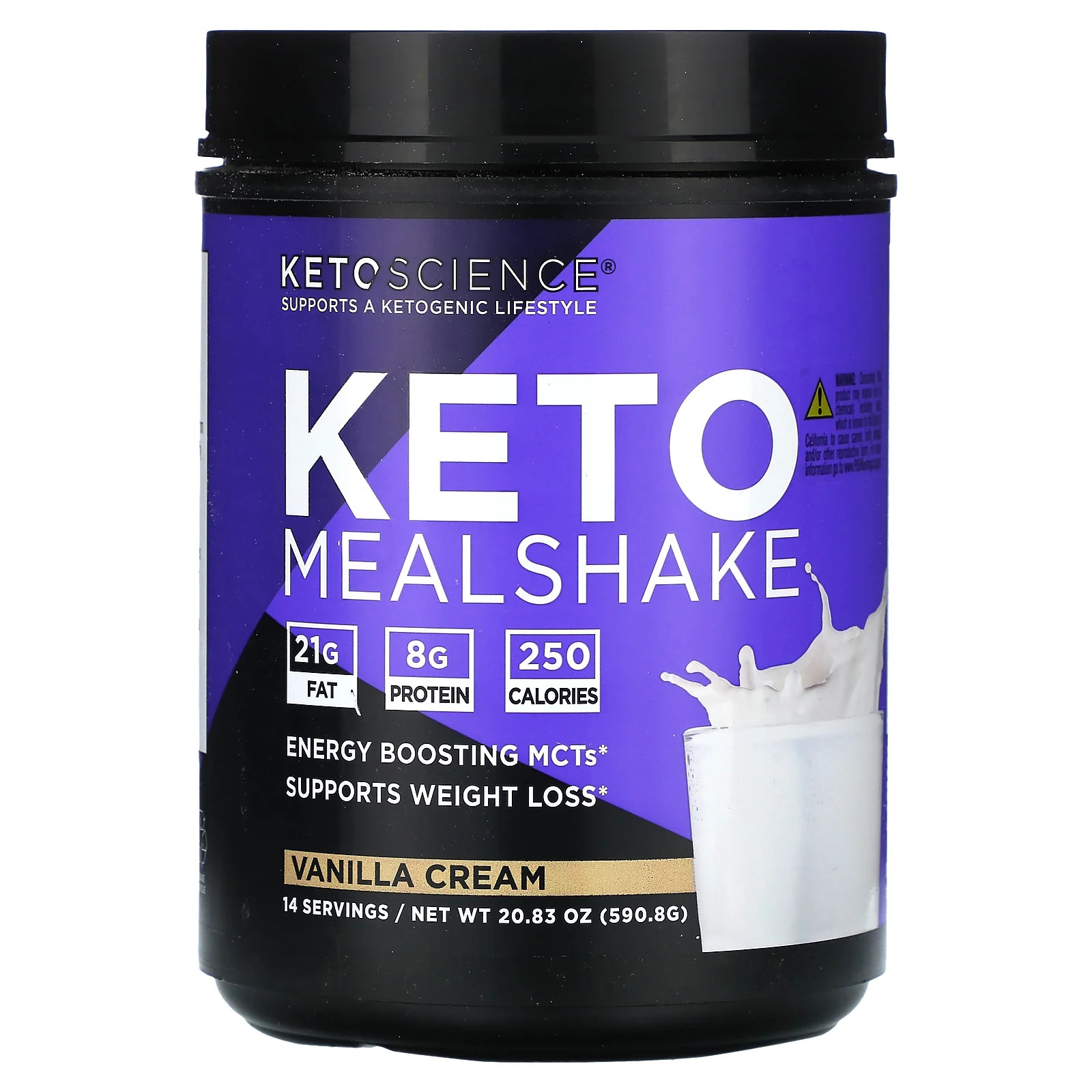 2 X Keto Science, Keto Mealshake, Vanilla Cream, 20.83 oz (590.8 g)