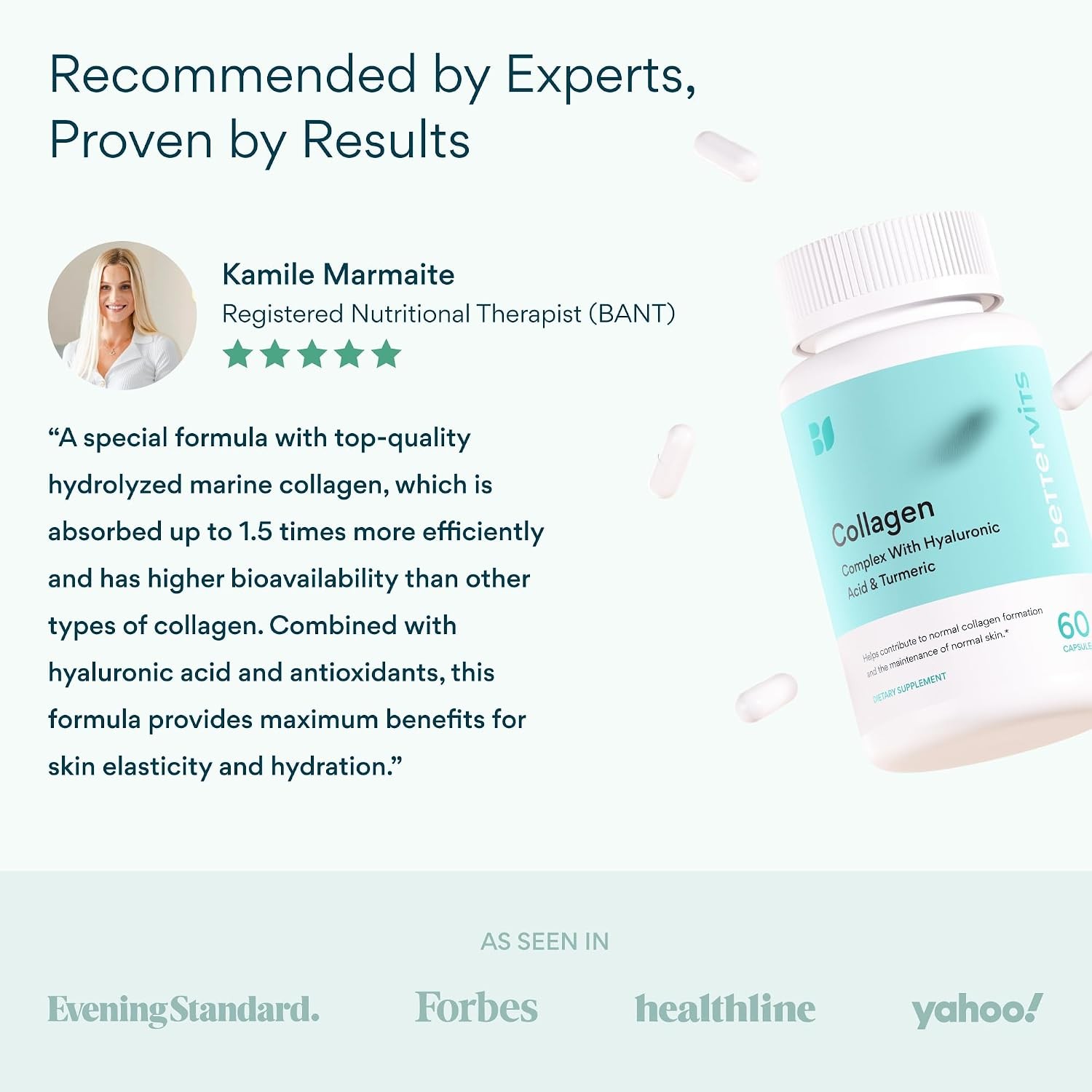 Bettervits Collagen Peptides Complex with Hyaluronic Acid & Turmeric | Hydrolyze