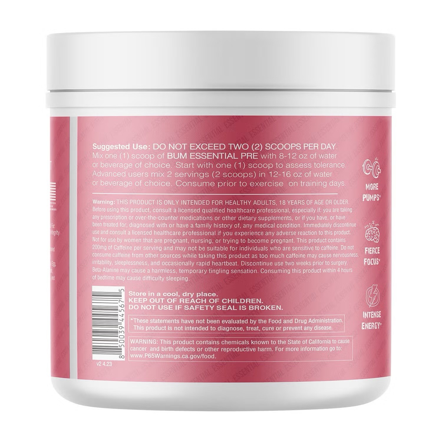 Bum Essential Pre-Workout Sour Watermelon 30 Servings