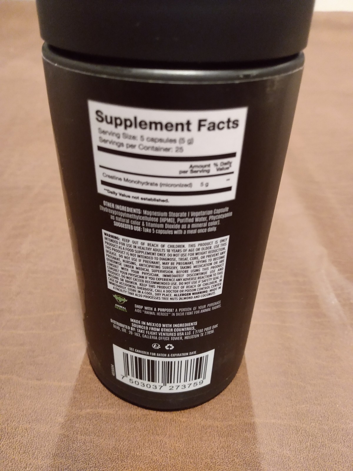Birdman Creatine Monohydrate 125 Capsules Brand NEW