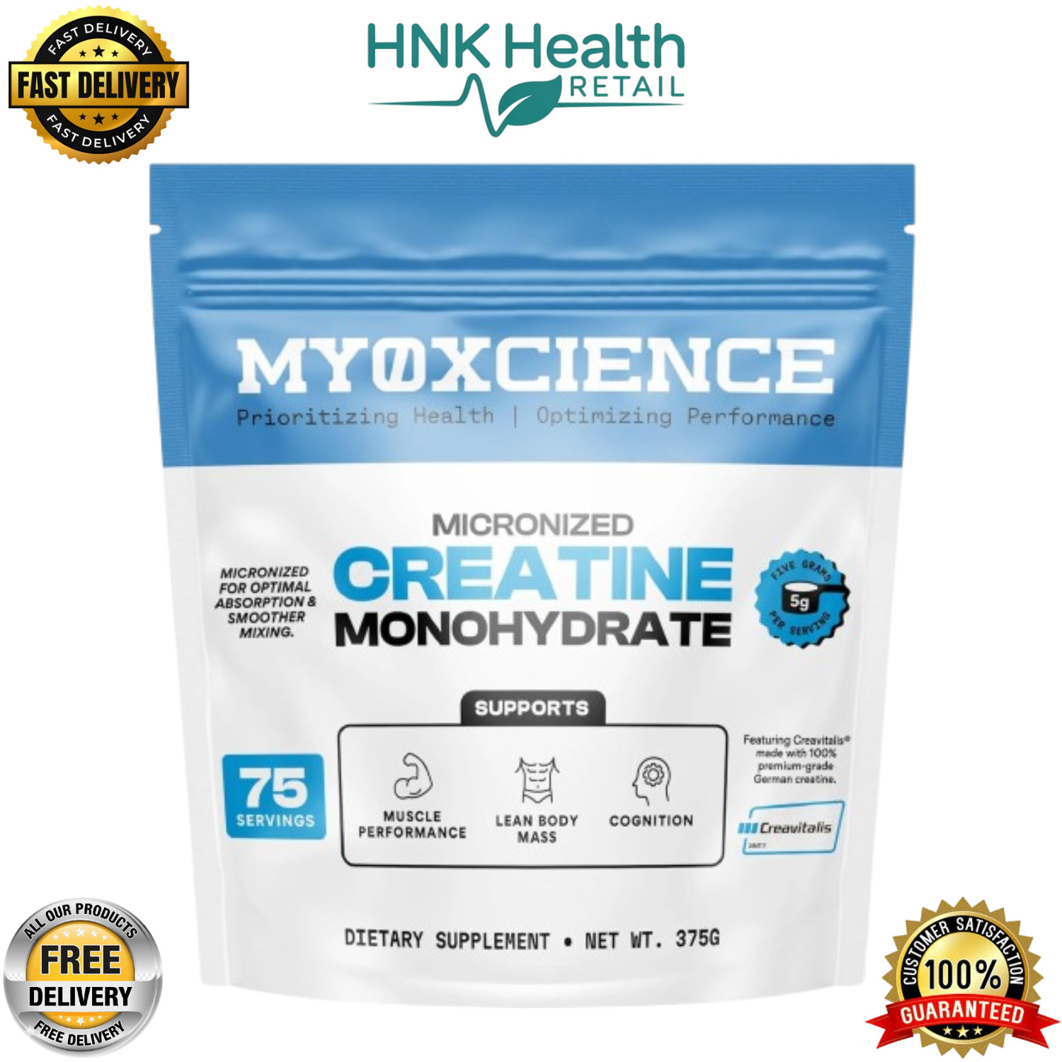 MYOXCIENCE Micronized Creavitalis Creatine – 75 Servings