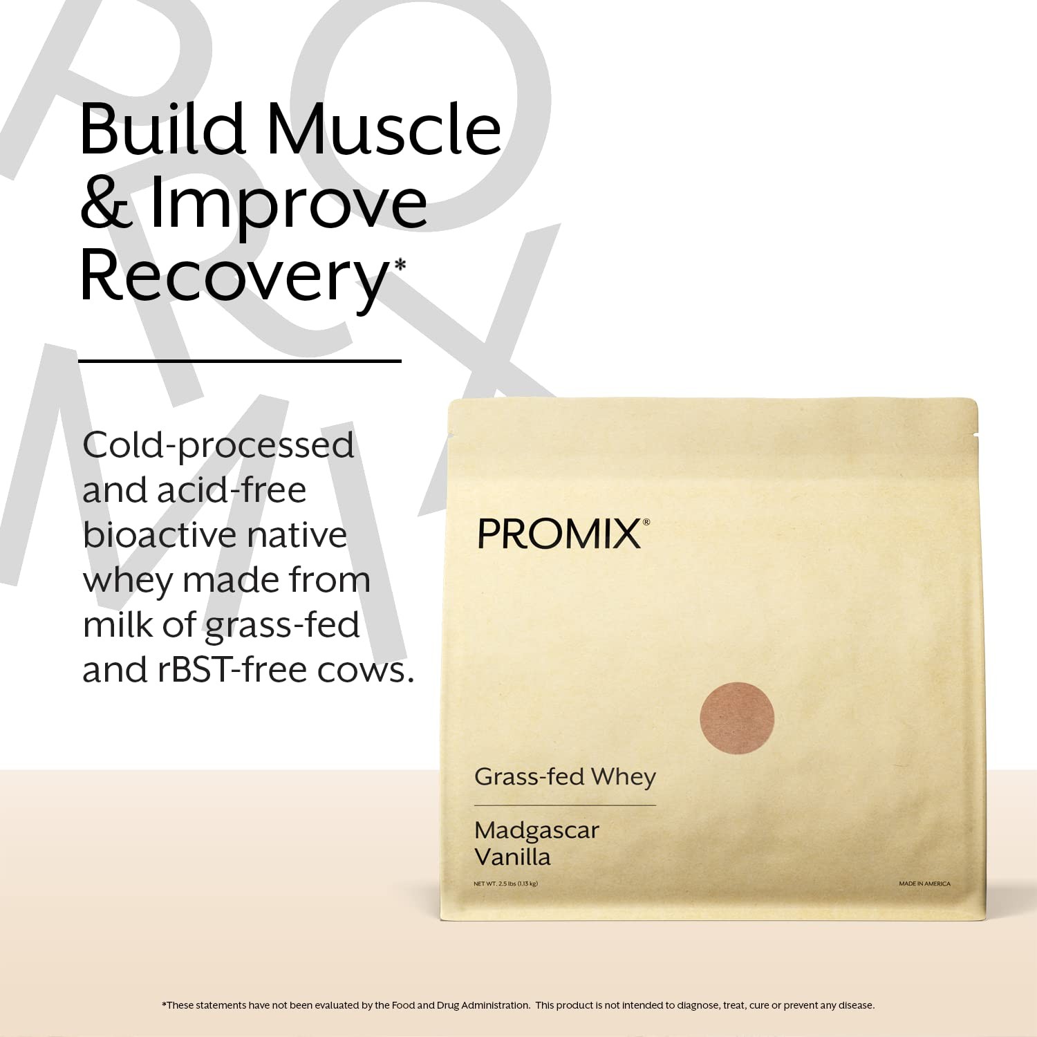 ProMix Nutrition Whey Protein Powder, Vanilla – Grass-Fed – ­Post Workout