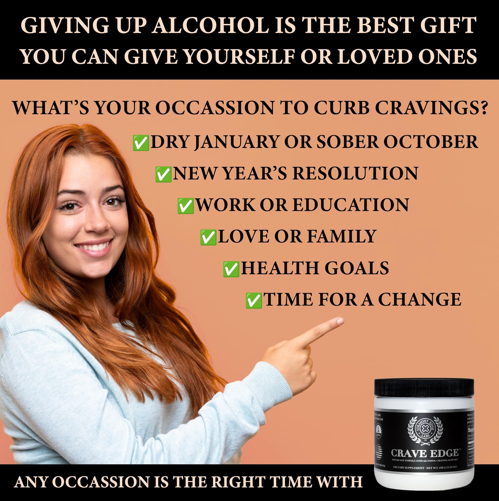 Crave Edge Alcohol Craving Support | Physician-Formulated | Anti Alcohol Repl…