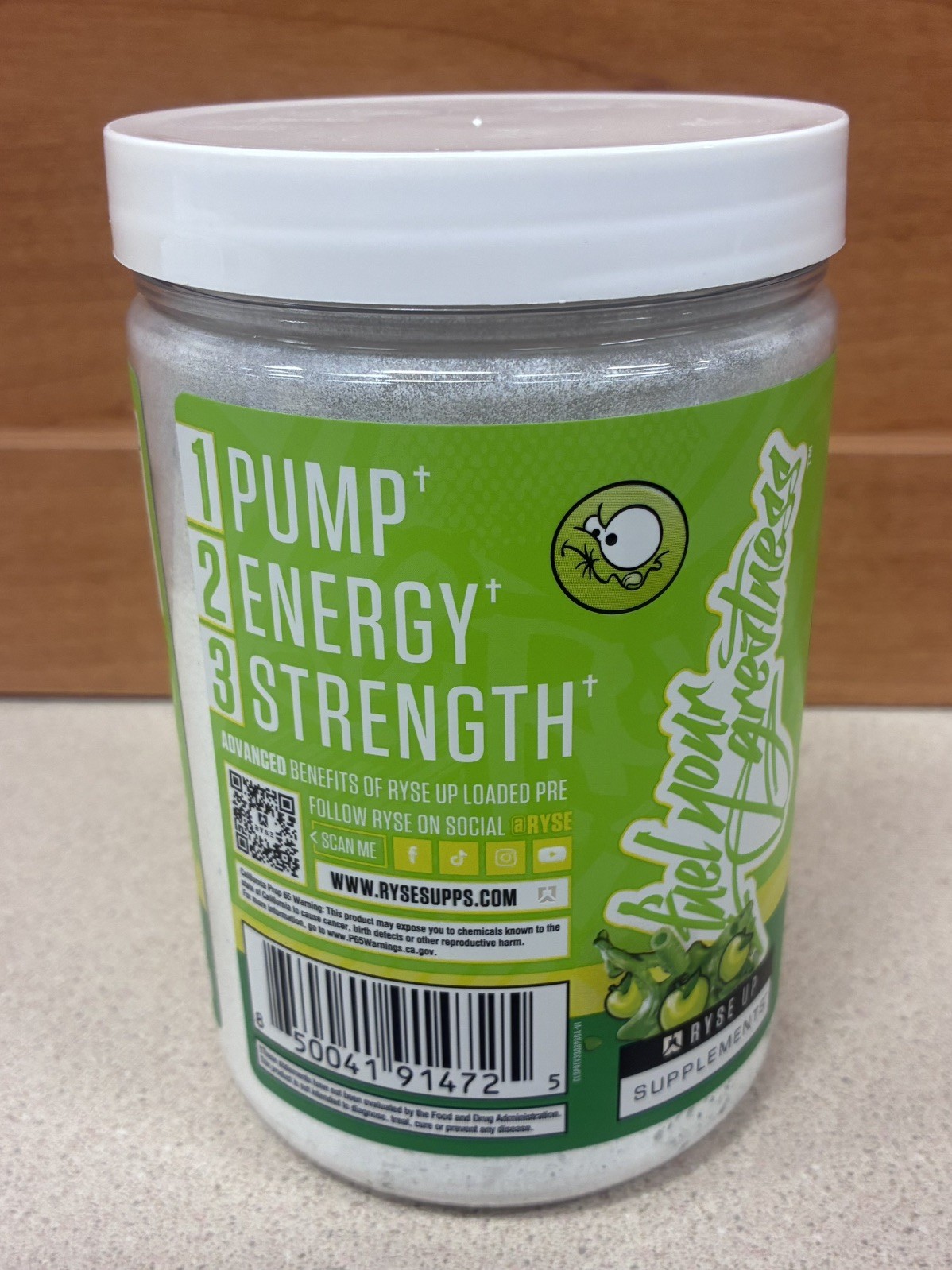 RYSE Loaded Pre Workout Powder – Sour Punch Green Apple EXP 09/2027 NEW