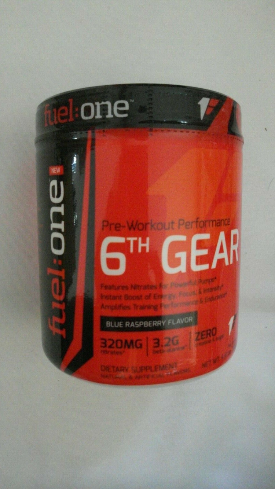 Fuel: One 6th Gear Pre-Workout Performance 3.92 Oz 30 Servings Fruit Punch Blast