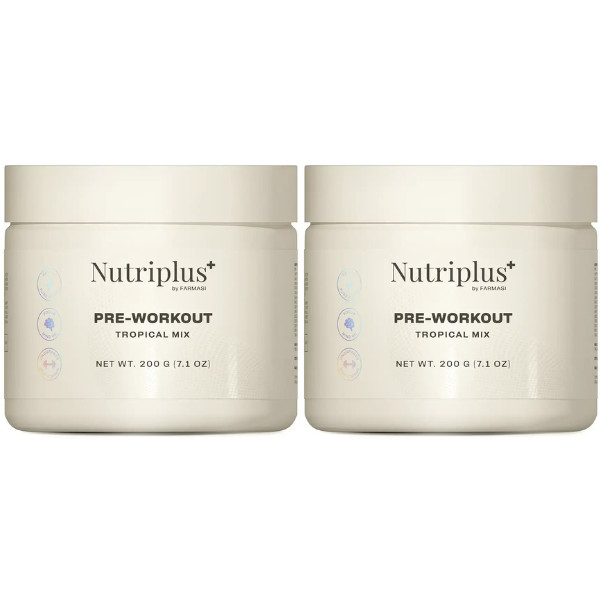 X2 Nutriplus+ Pre-Workout Tropical Mix Powder 200g | Energy Focus Performance
