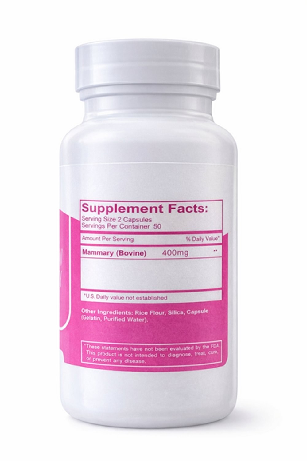 Super Raw Mammary Breast Enhancement for Women & Trans, USA Made, 100 Capsules