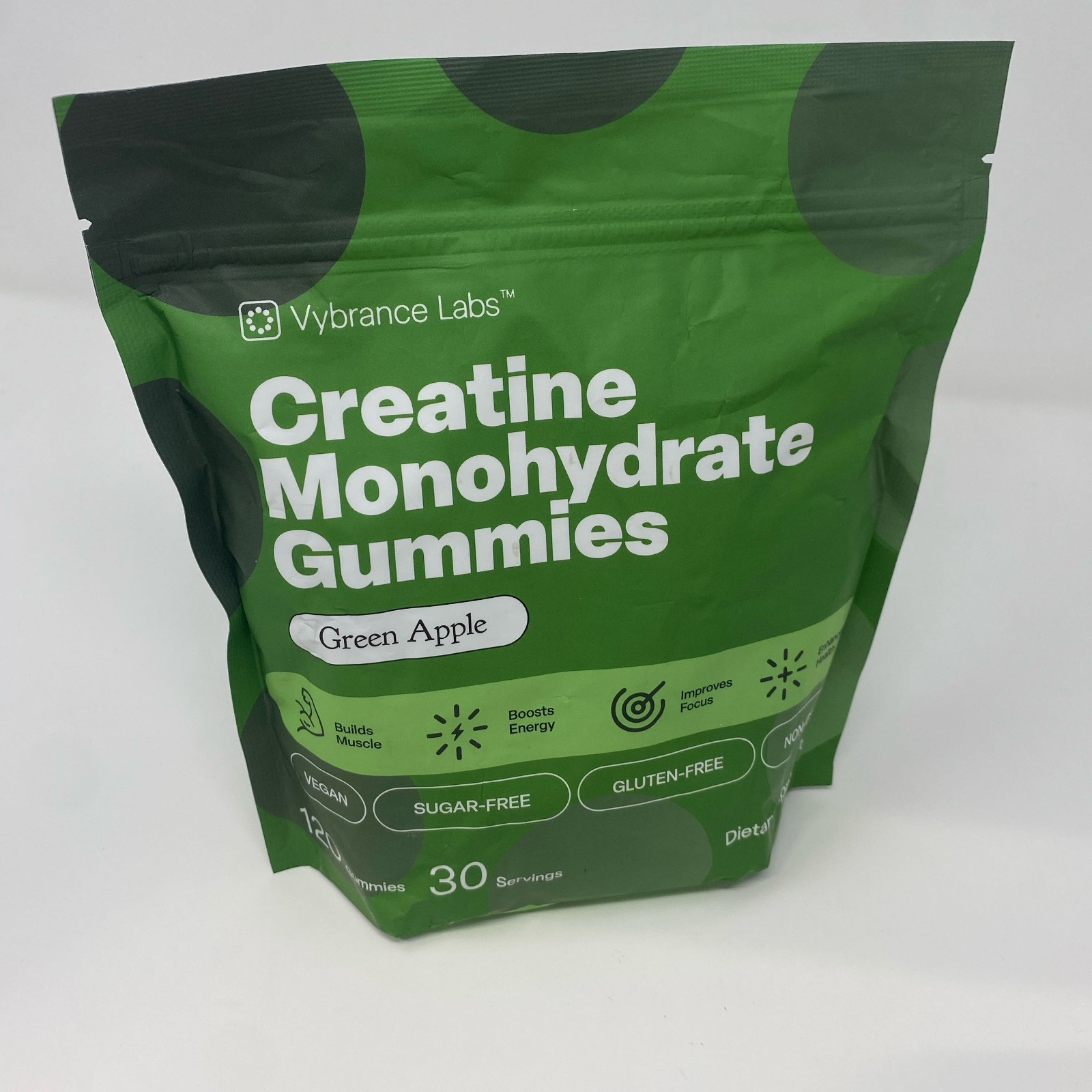 Vybrance Labs Creatine Gummies Green Apple 120ct (30 Servings)