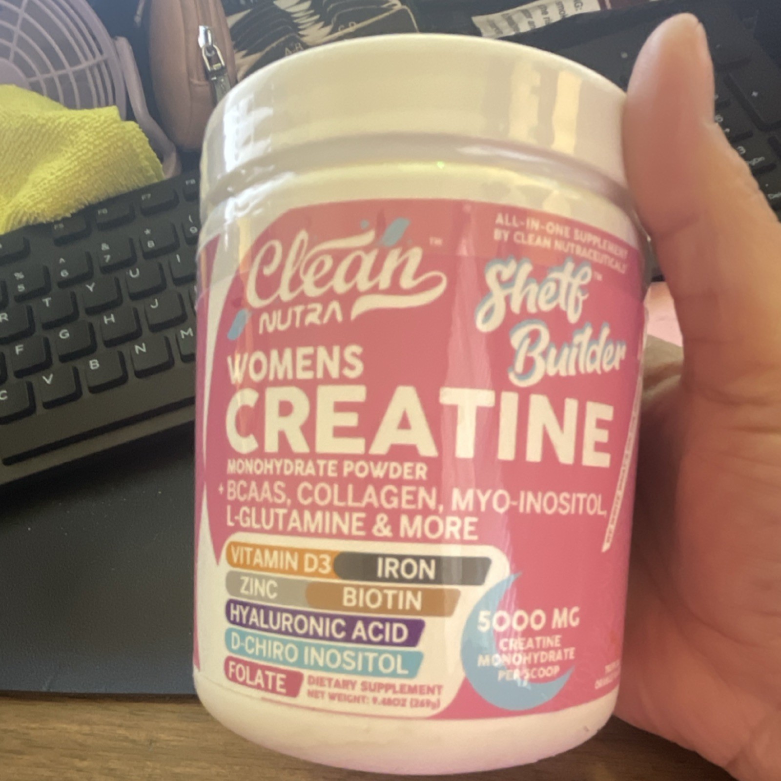 Clean Nutra Womens Creatine Monohydrate BCAA 5000mg Tropical Orange