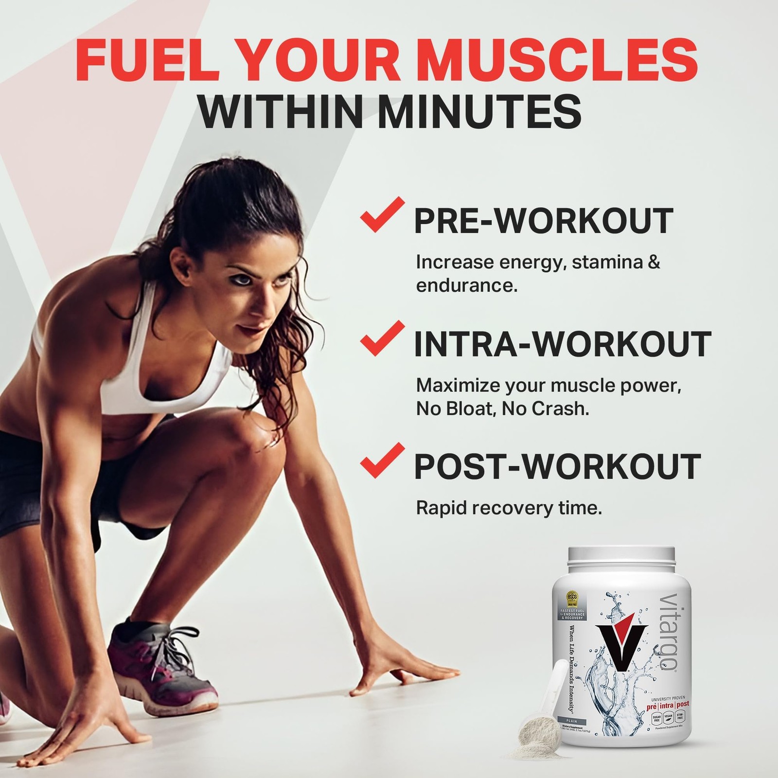 Vitargo Carbohydrate Powder, 2X Faster Absorbing, 4.4 LB Plain, Pre, Intra & …