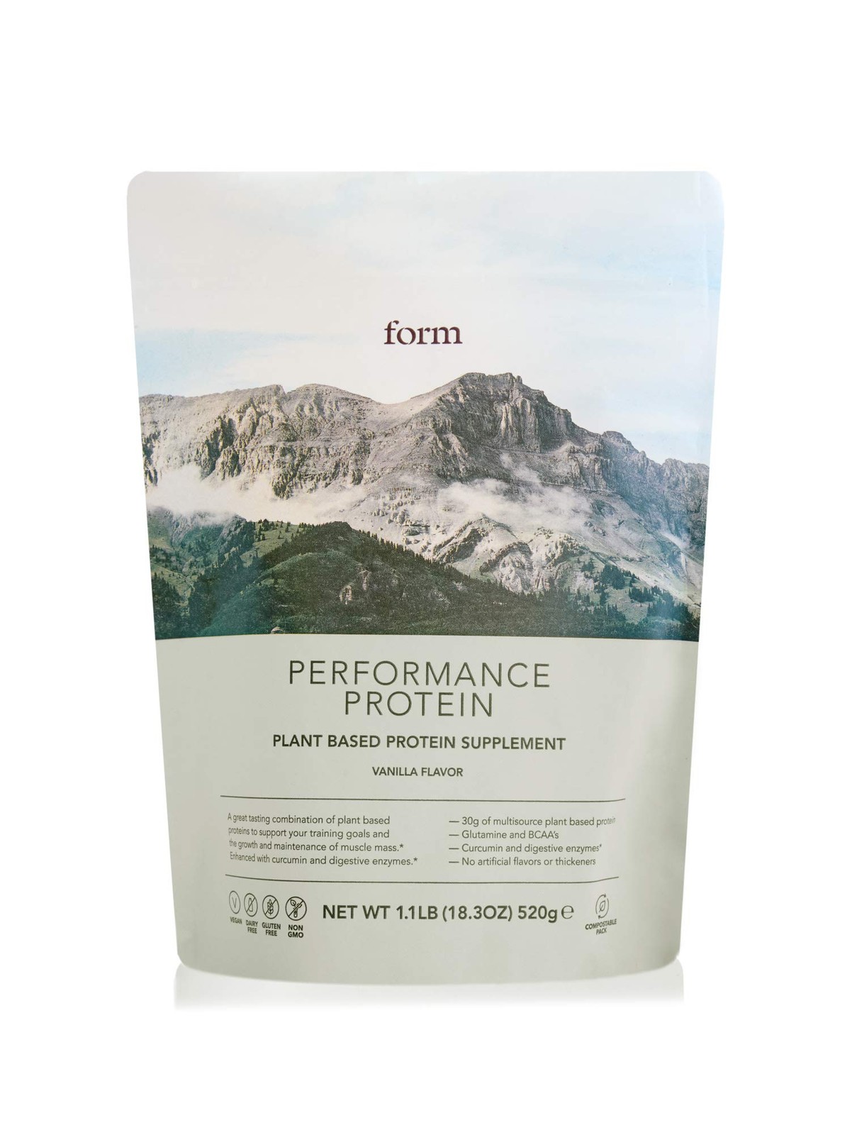 Form Performance Vegan Protein Powder – 30g Plant-Based Protein, BCAA, Vanilla
