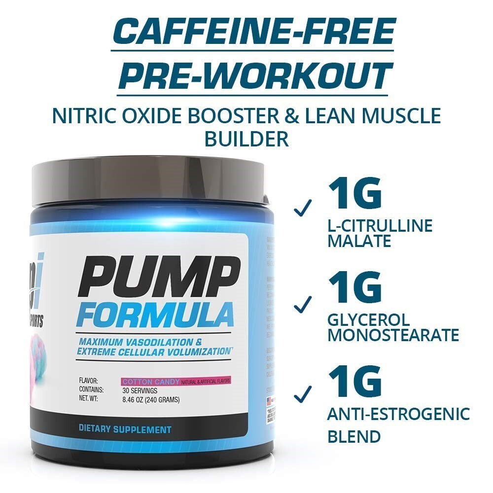 Mike O’Hearn Pump Formula Pre-Workout Cotton Candy BPI Anti-Estrogenic 8.04oz