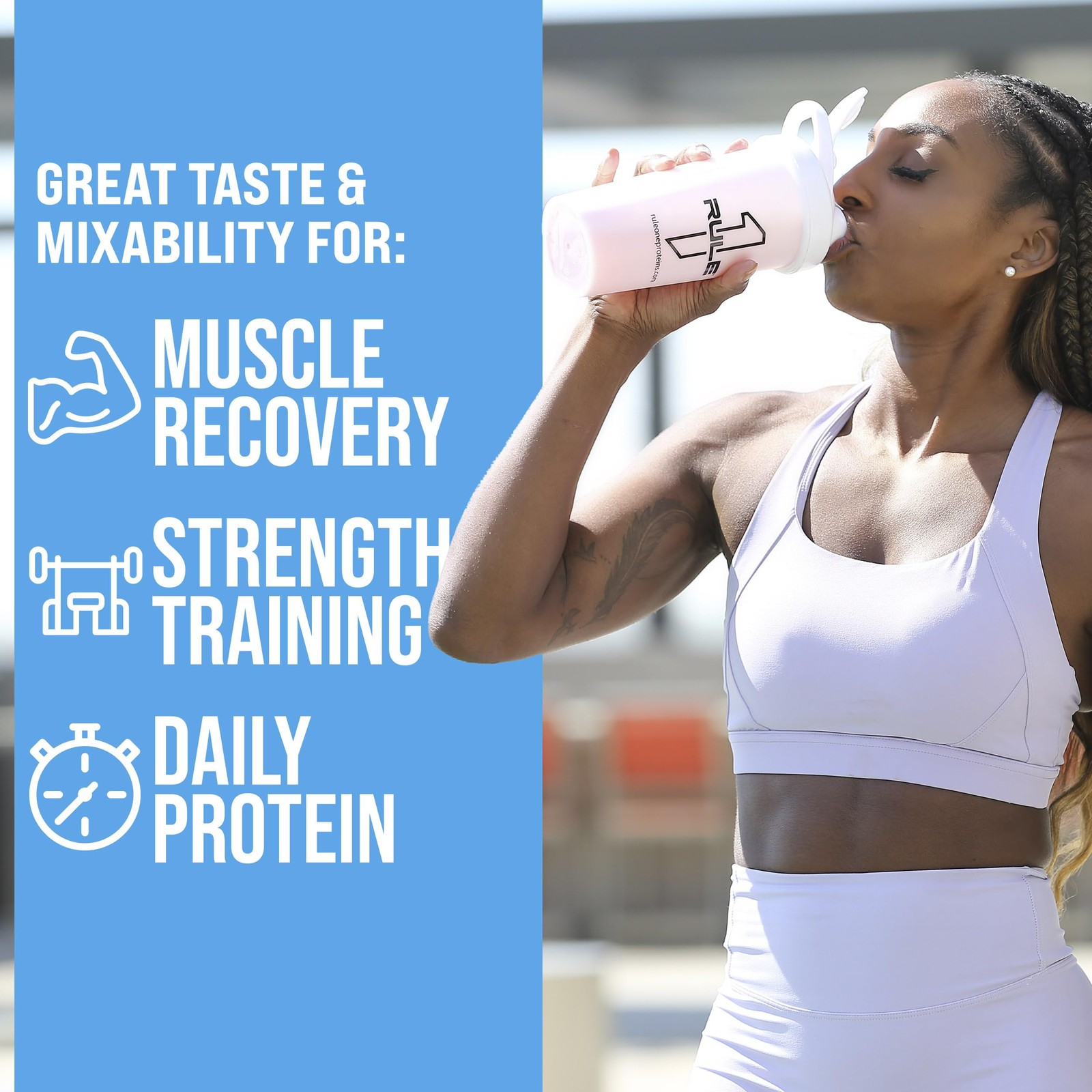 Rule 1 Proteins R1 Whey Blend, 28 Servings, Chocolate Fudge