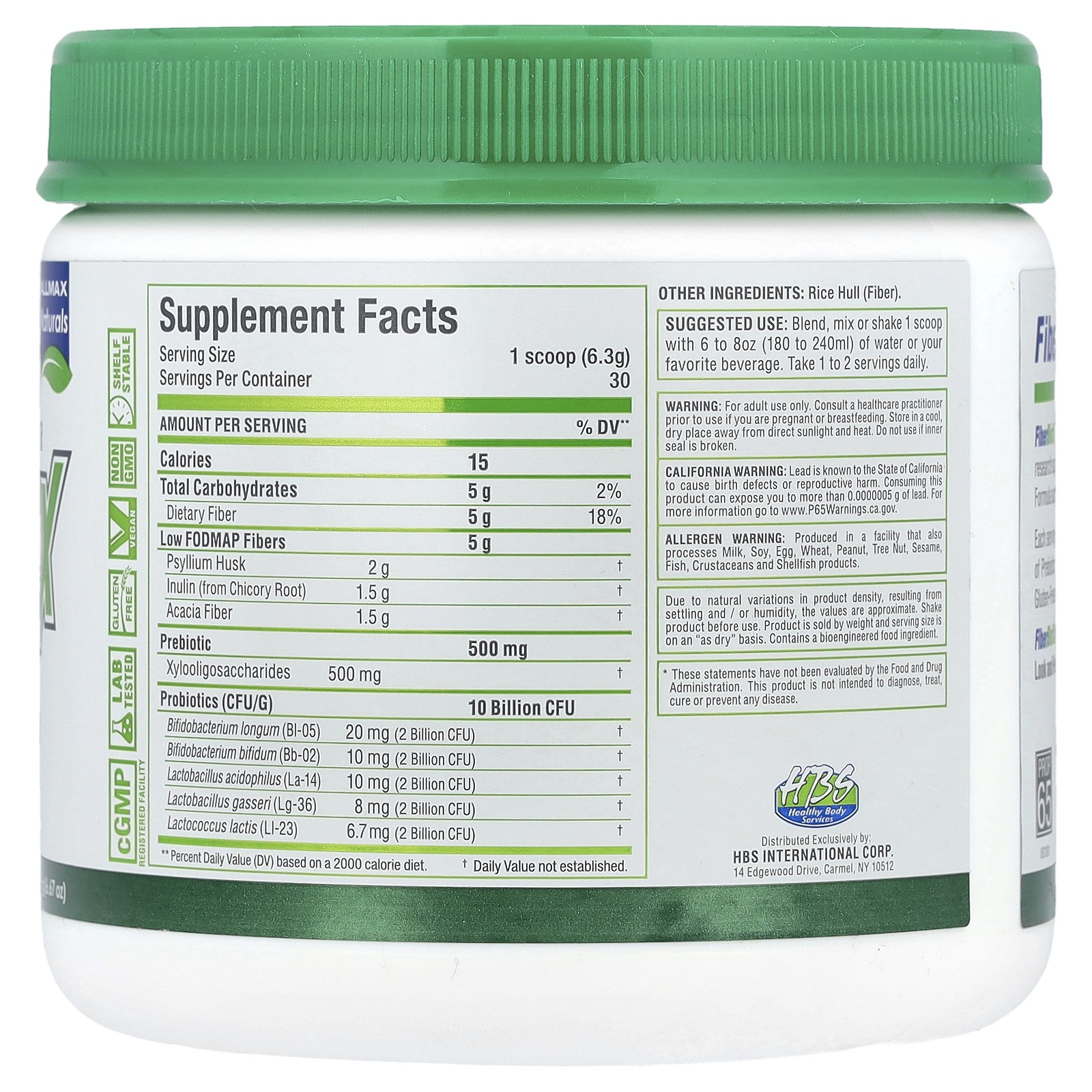 FiberBiotiX, Unflavored, 6.67 oz (189 g)