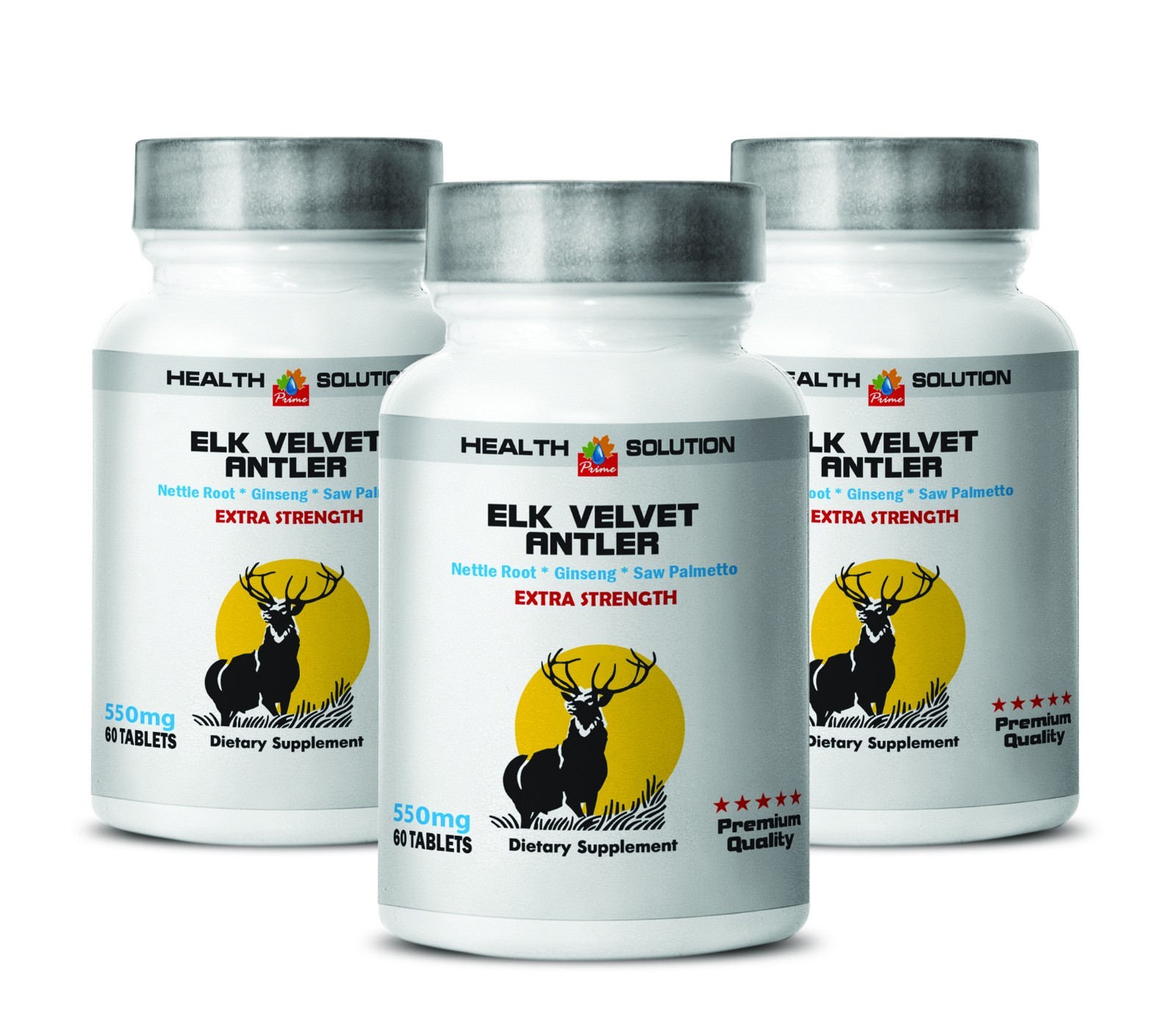 ELK VELVET ANTLER Extra Strength 550 MG – enhance sexual health formula – 3 B