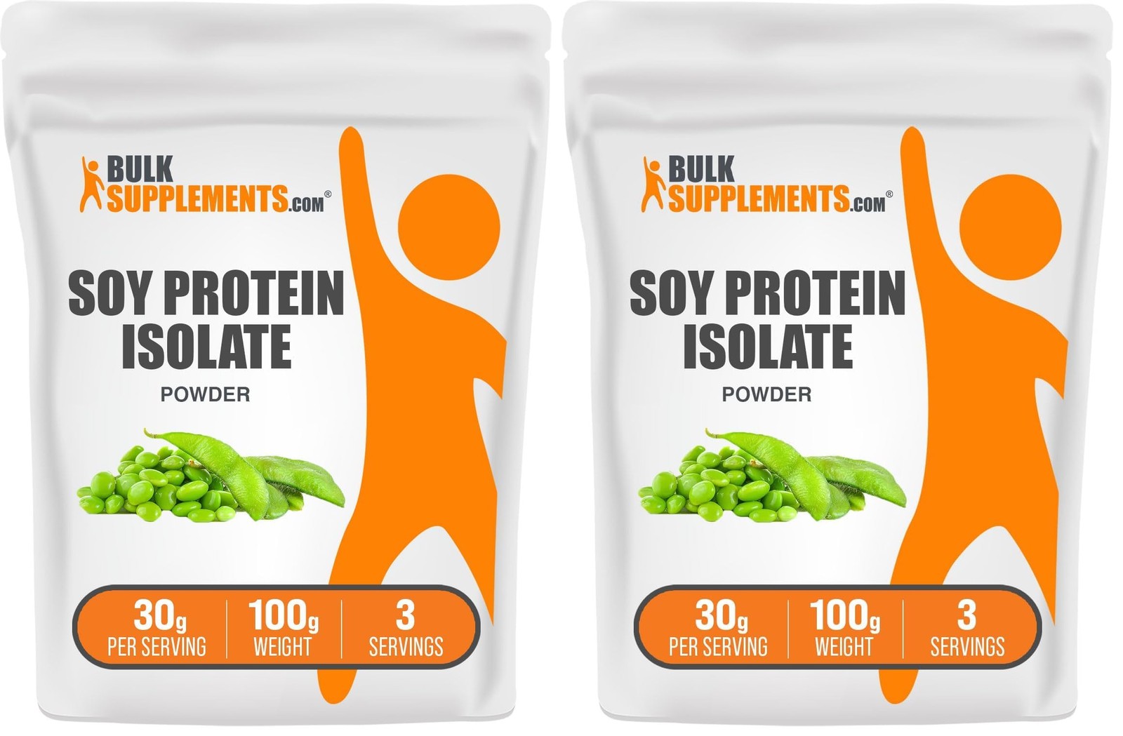 BulkSupplements Soy Protein Isolate Powder Vegan Unflavored Gluten Free 30g Serv