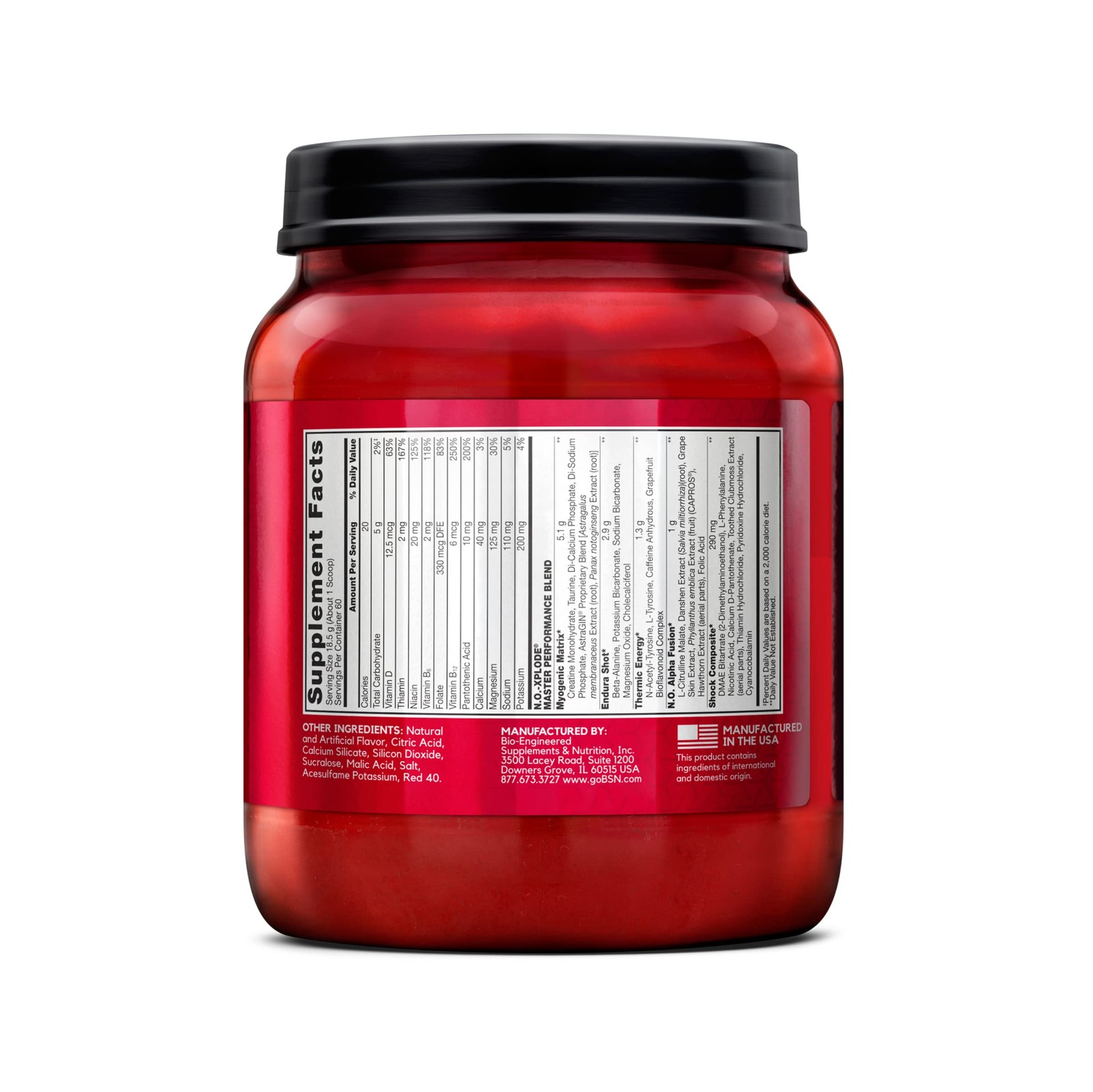 BSN N.O.-XPLODE Pre Workout Supplement with Creatine, Beta-Alanine, and Ener…