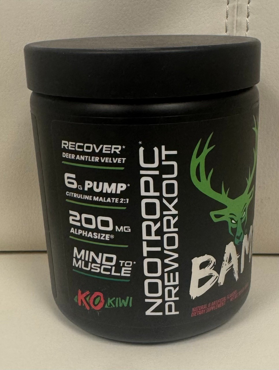 Bucked Up BAMF KO Kiwi Nootropic Pre-Workout 12.5oz High Stimulant Brand New