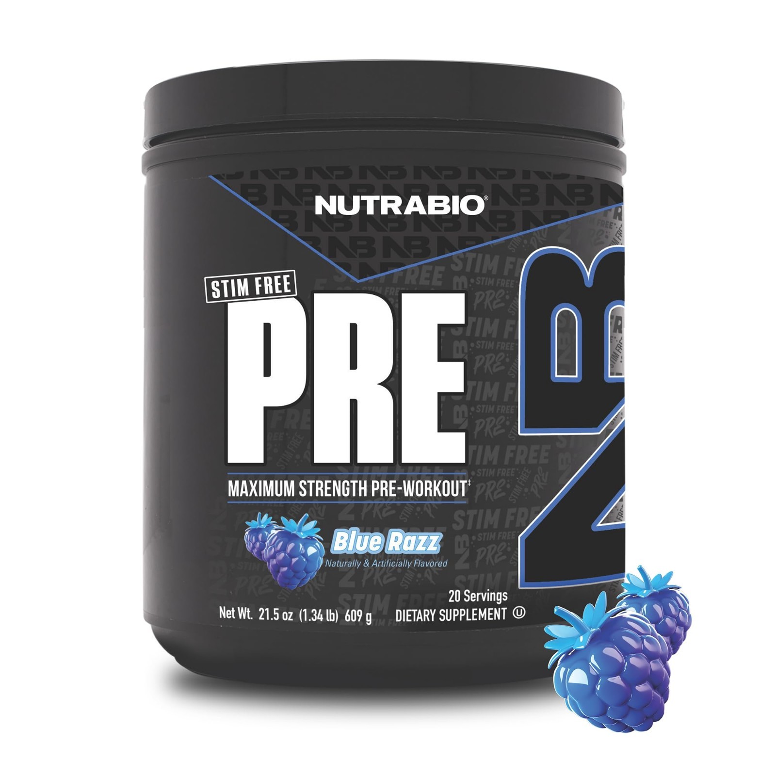 Stim-Free Pre Workout Powder – Non-Stimulant Energy, Focus & Pumps – 20 Servings