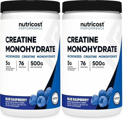Nutricost Creatine Monohydrate Micronized Powder 500G, 100 Servings | 5000mg